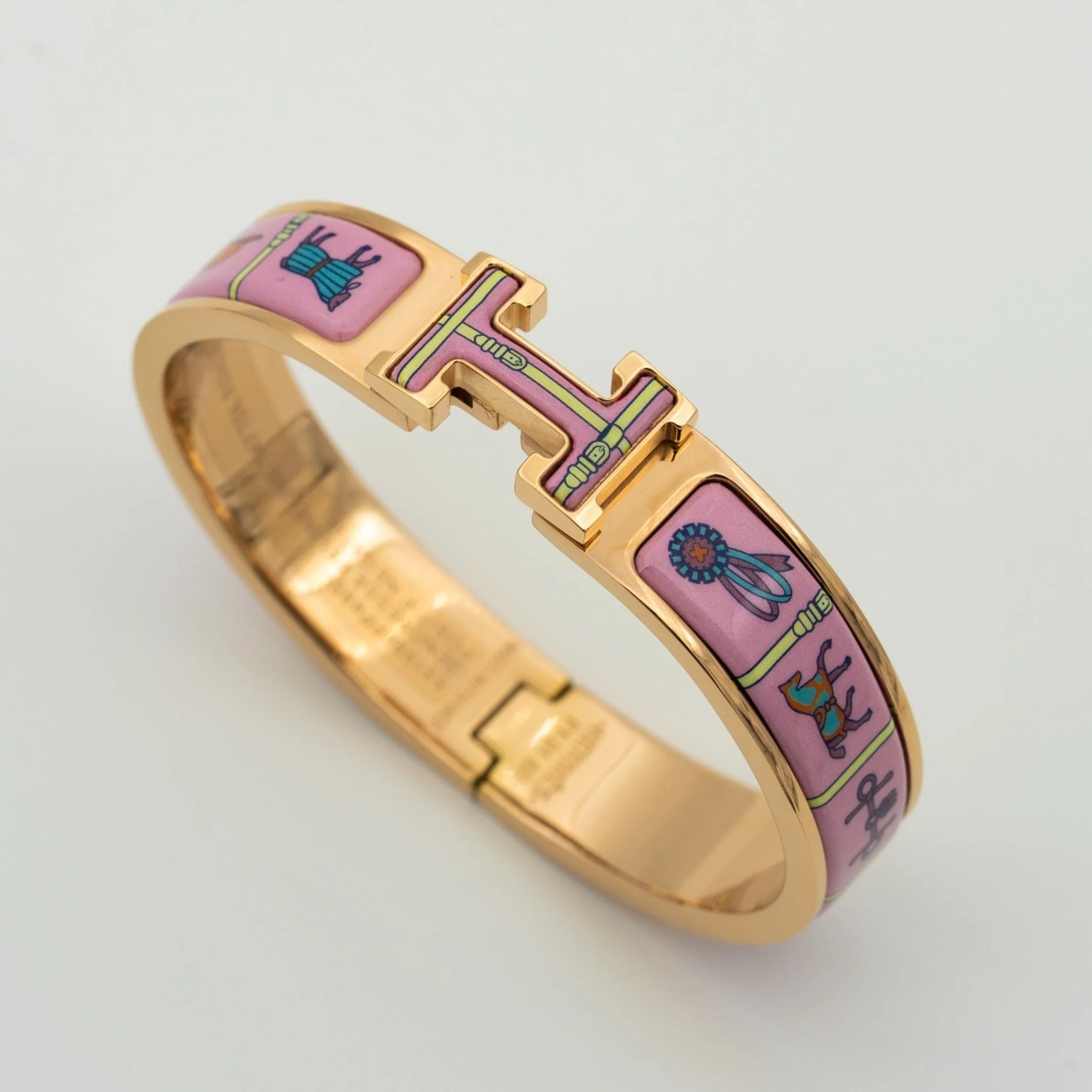 Regalia jewelryH PINK GOLD BRACELET PINK CERAMIC