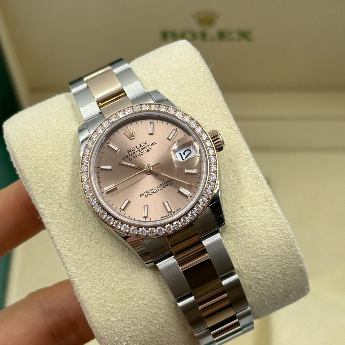 【Super Clone】ROLEX Datejust m278381-0009/0010 Rose Dial Diamond-Set Bezel 31mm