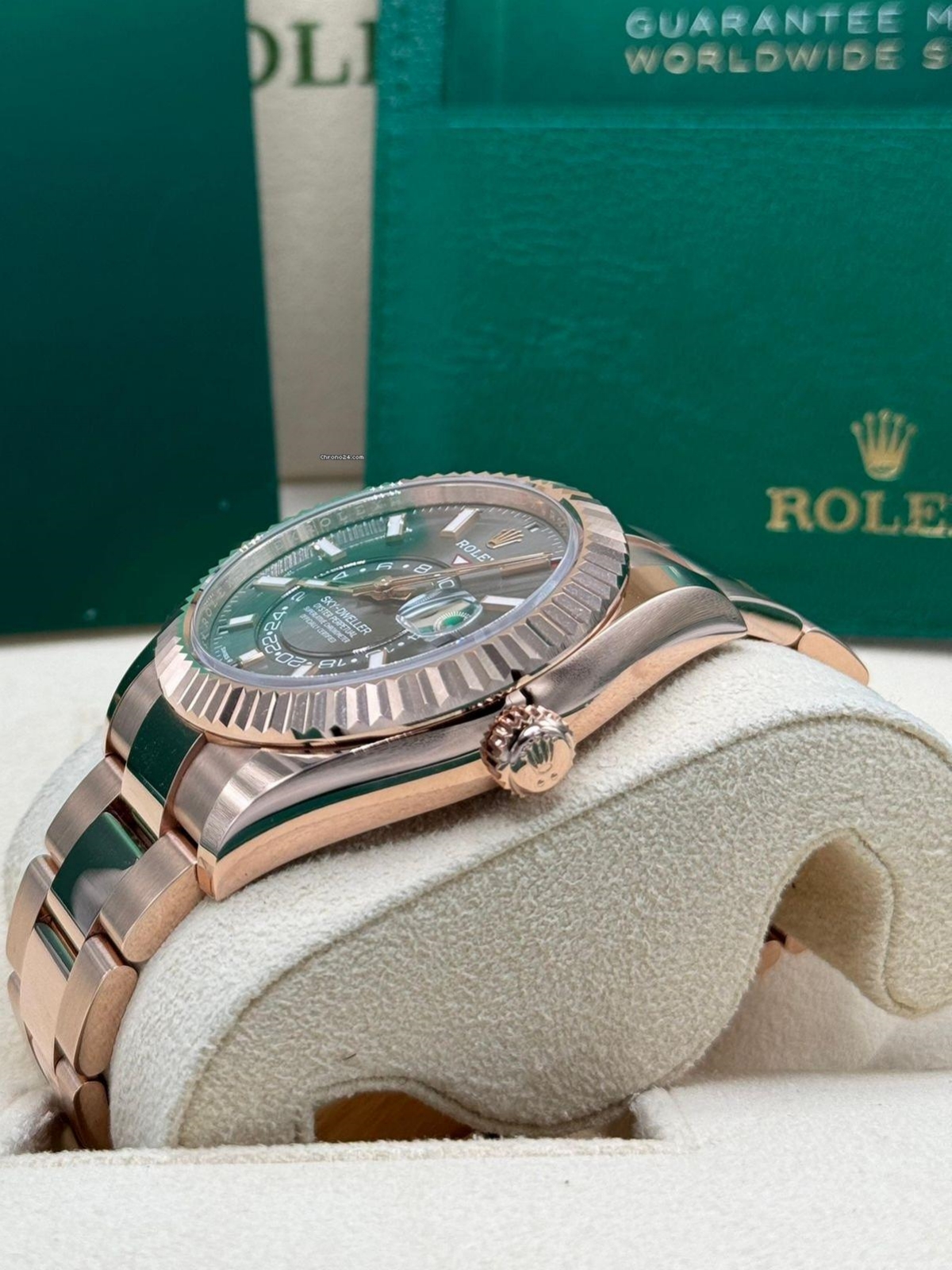 【Super Clone】ROLEX  Sky-Dweller 42mm 336935-0004/0008 Rose Gold Rhodium Dial Oyster