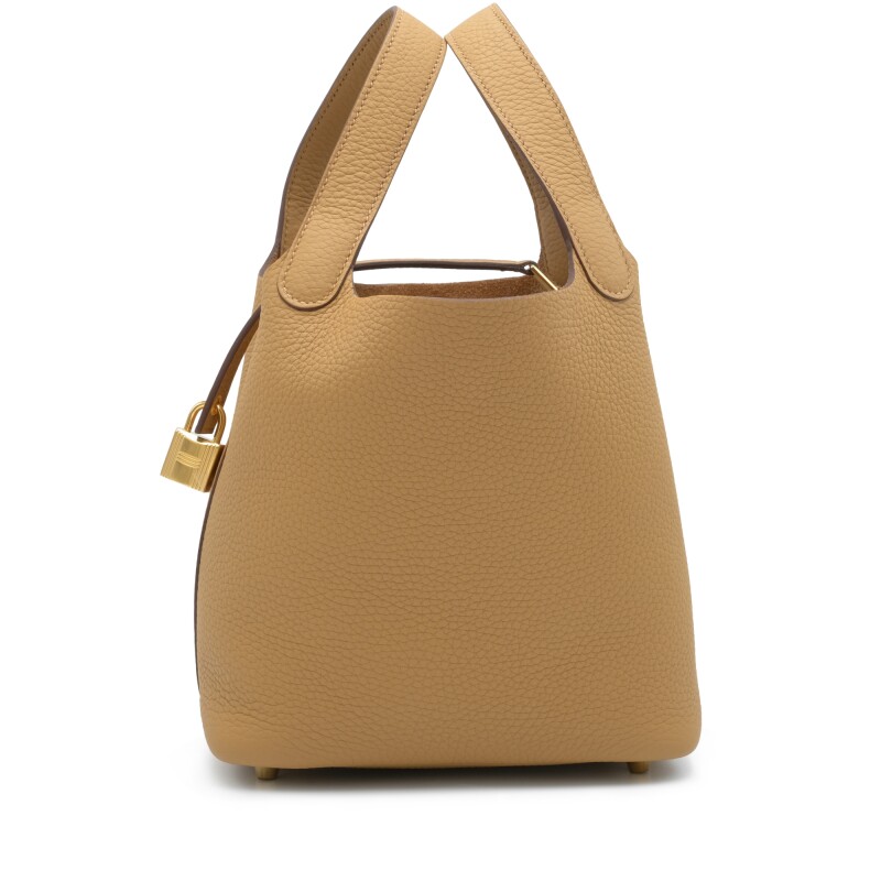 Hermès Biscuit Clemence Picotin Lock 18 Gold Hardware