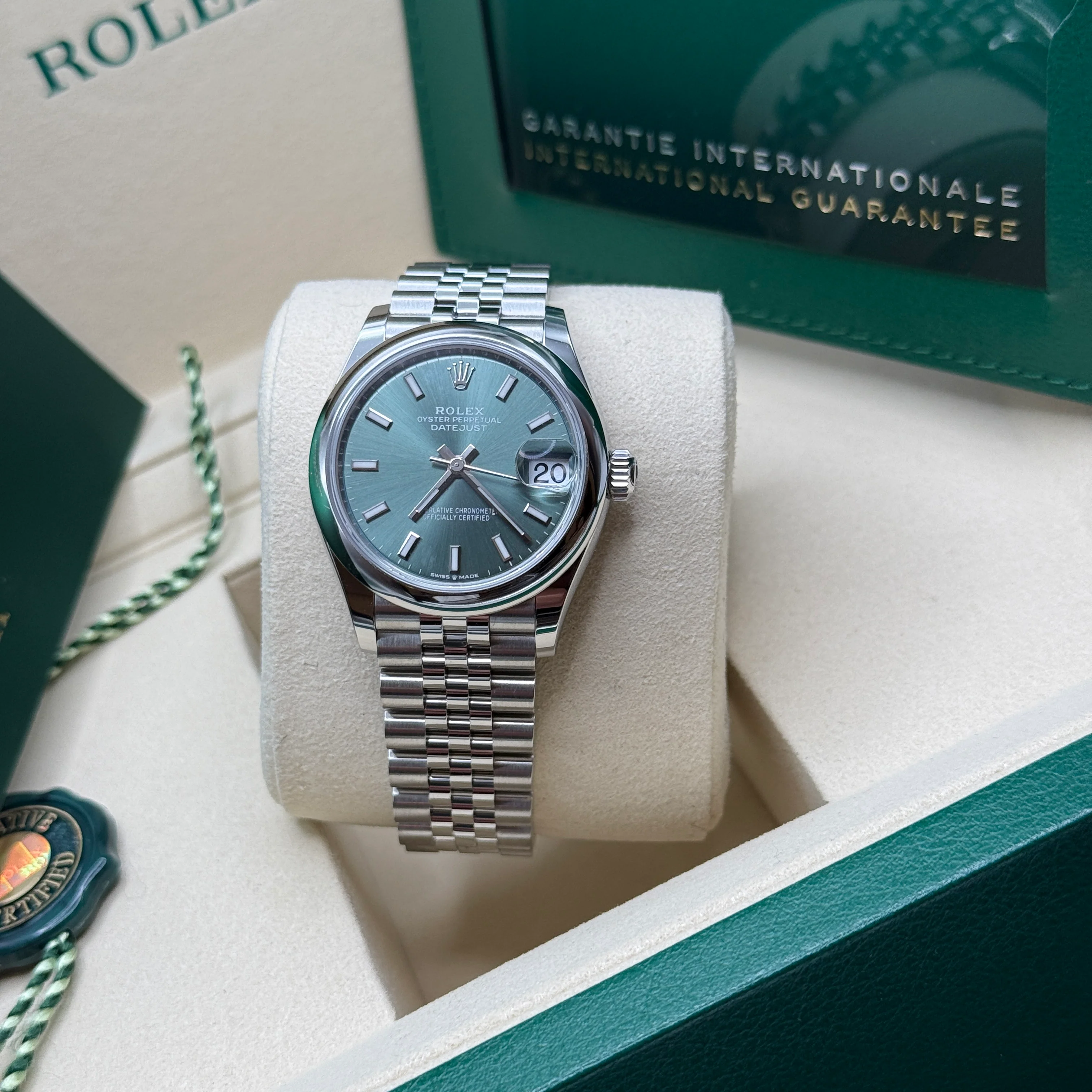 【Super Clone】ROLEX Datejust m278240-0011/0012 31mm Green Stick Domed Bezel Oyster Oystersteel