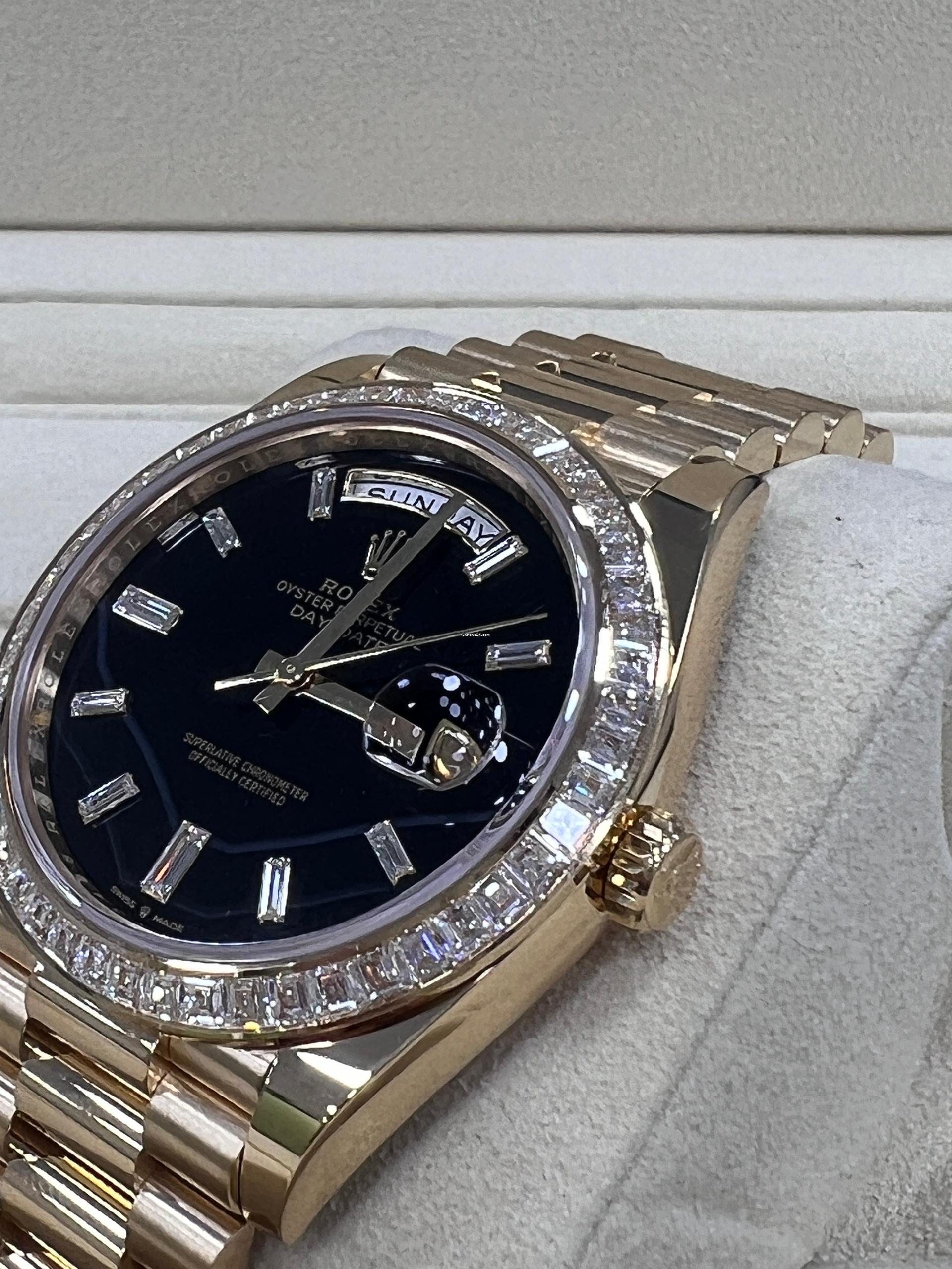 【Super Clone】ROLEX Day-Date 40mm 228398TBR-0038 Onyx Dial President Watch