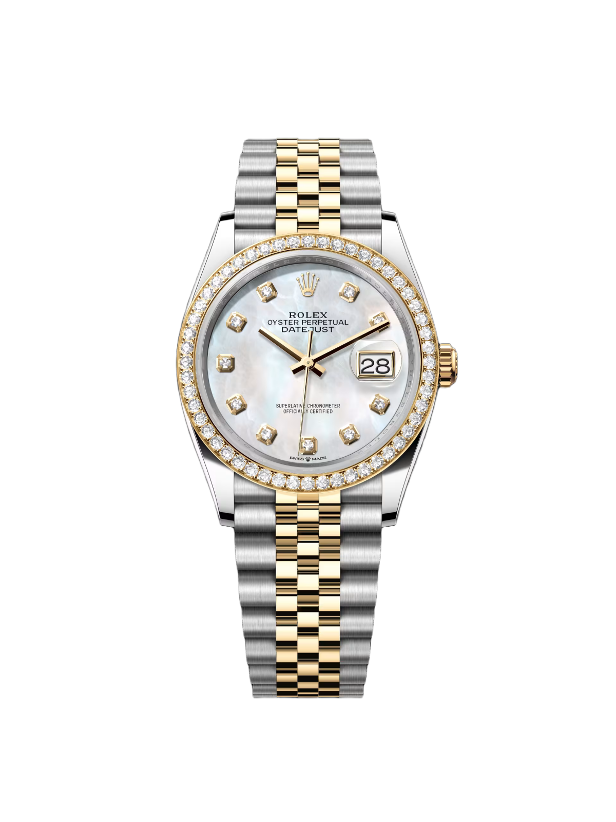 【Super Clone】ROLEX  Datejust 36mm 126283 White Mother-of-Pearl Dial Jubilee Bracelet Watch