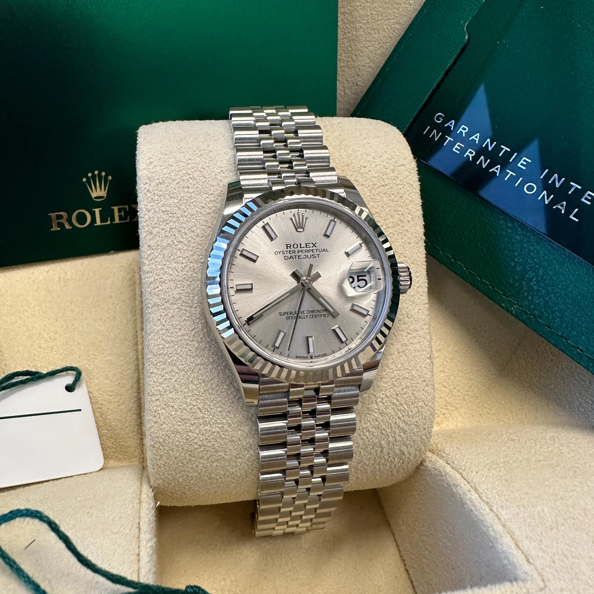 【Super Clone】ROLEX Datejust m278274-0011/0012 Silver Dial 31mm Fluted Bezel Oyster Bracelet