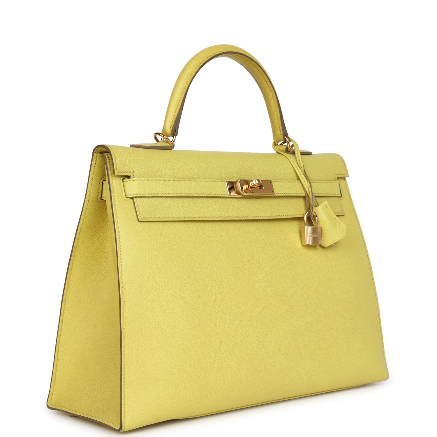 Hermès Kelly Sellier 35 Soufre Epsom Gold Hardware