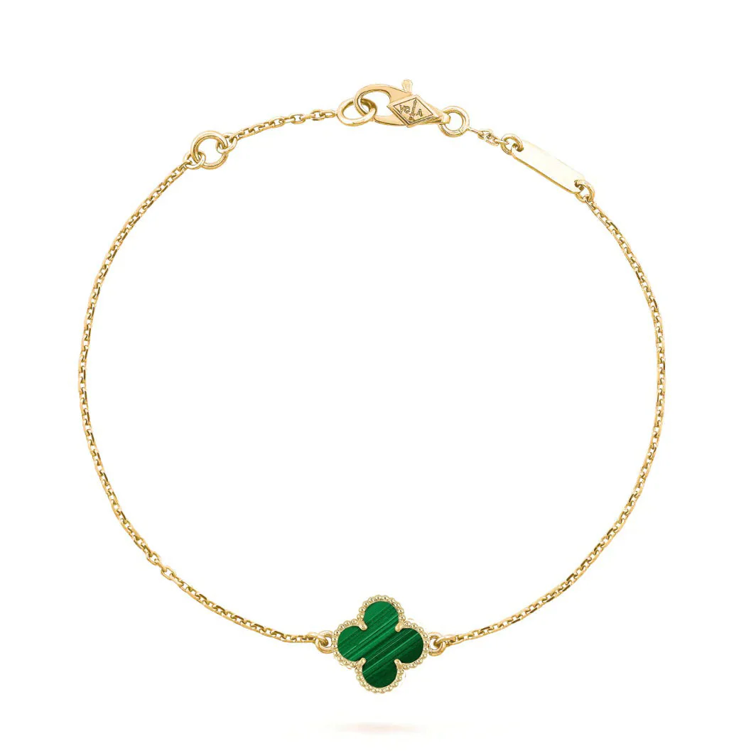 Regalia jewelryCLOVER BRACELET MALACHITE 1 MOTIF