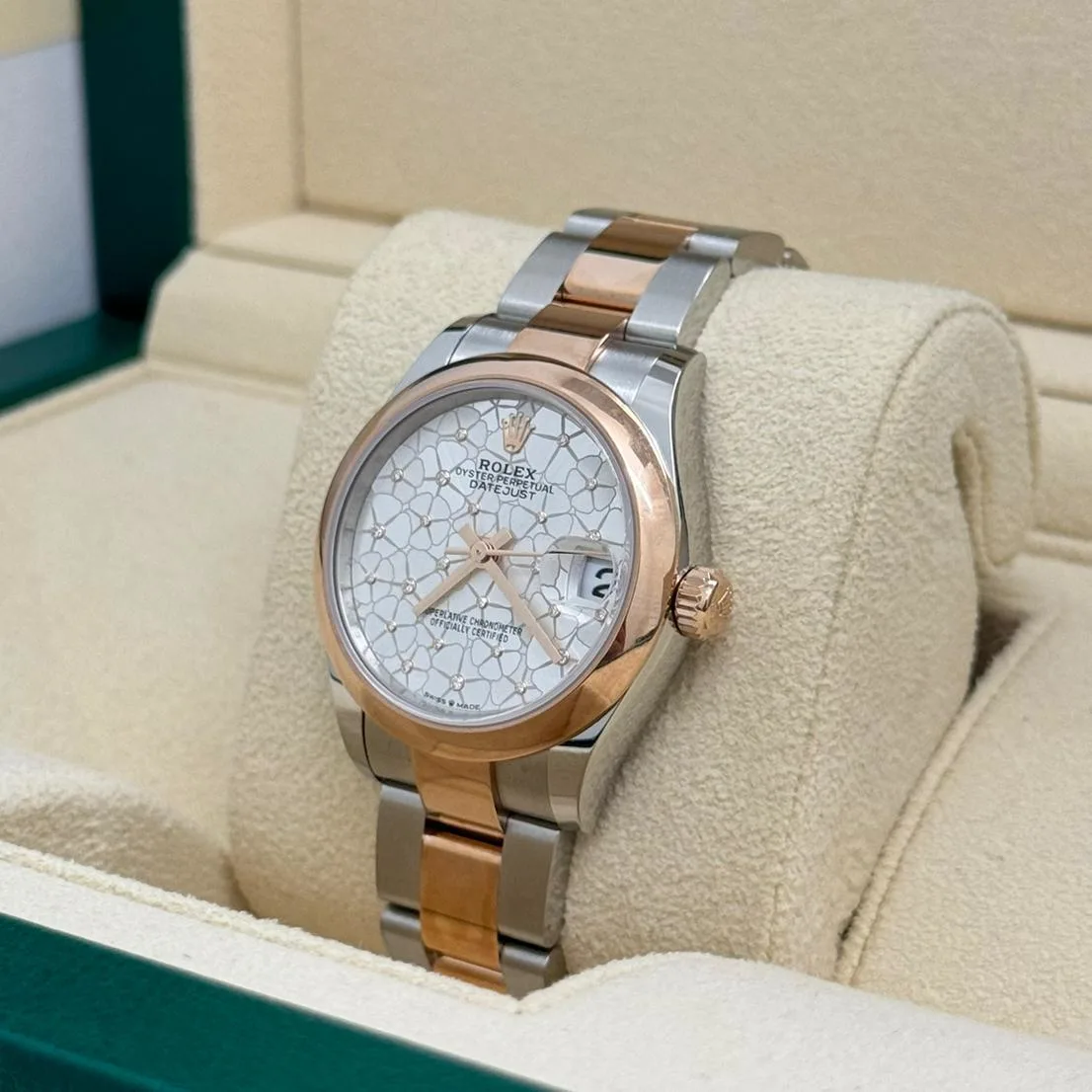 【Super Clone】RLX Datejust m278241-0031/0032 31mm  Silver Floral Motif Dial Oyster Bracelet Watch