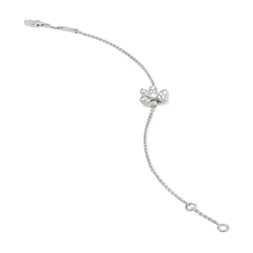 Regalia jewelryFRIVOLE SILVER FLOWER DIAMOND BRACELET