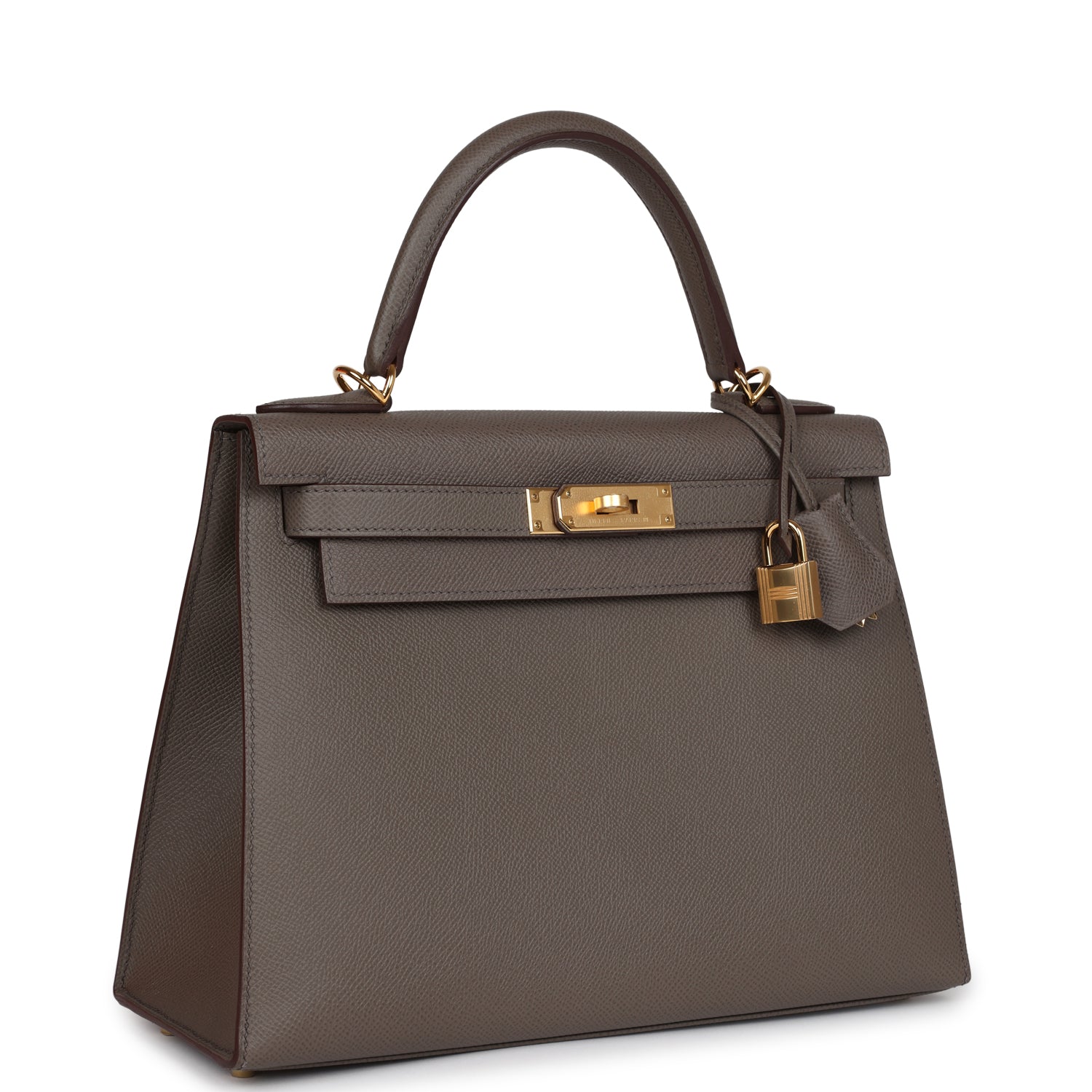 Hermès Kelly Sellier 28 Etain Epsom Gold Hardware