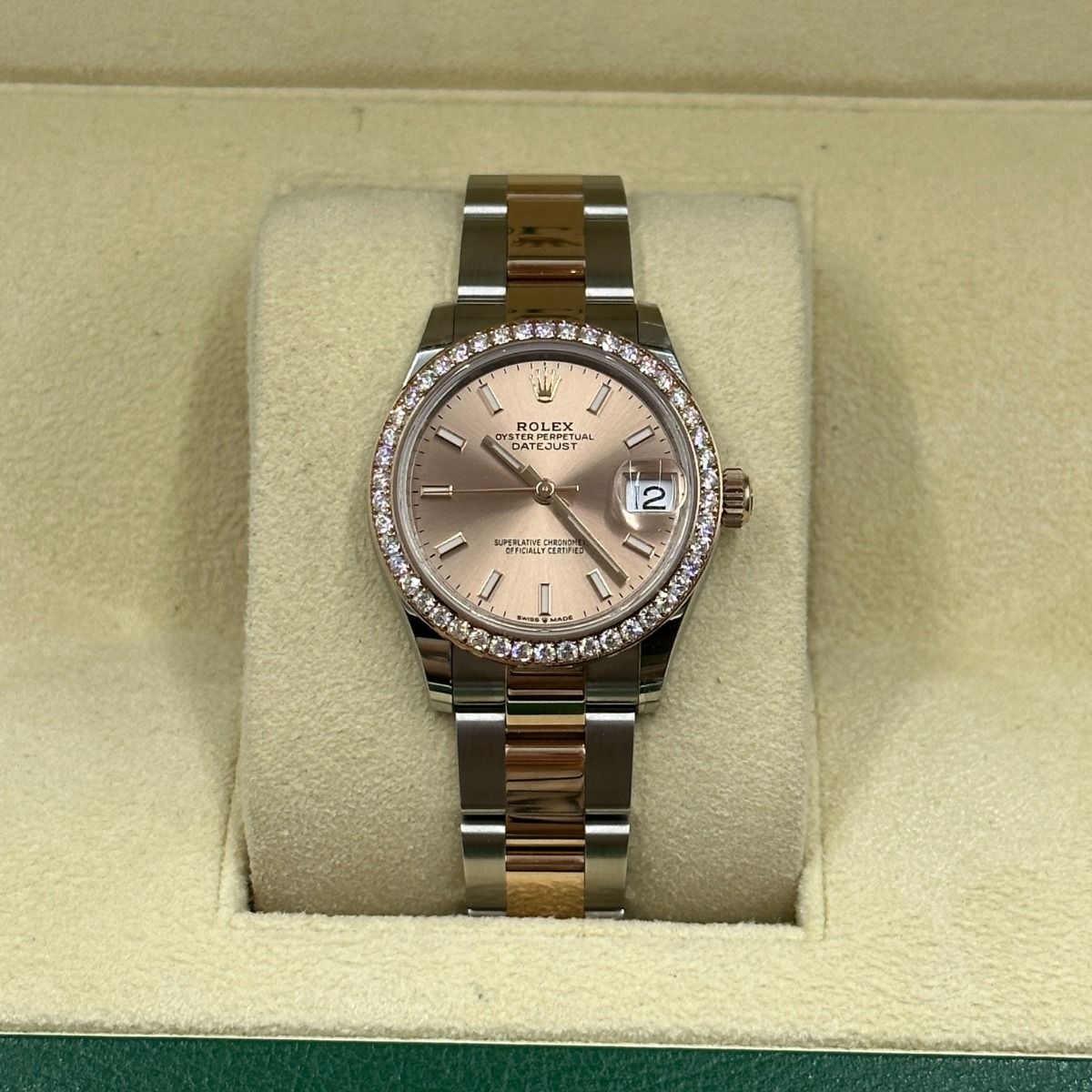 【Super Clone】ROLEX Datejust m278381-0009/0010 Rose Dial Diamond-Set Bezel 31mm