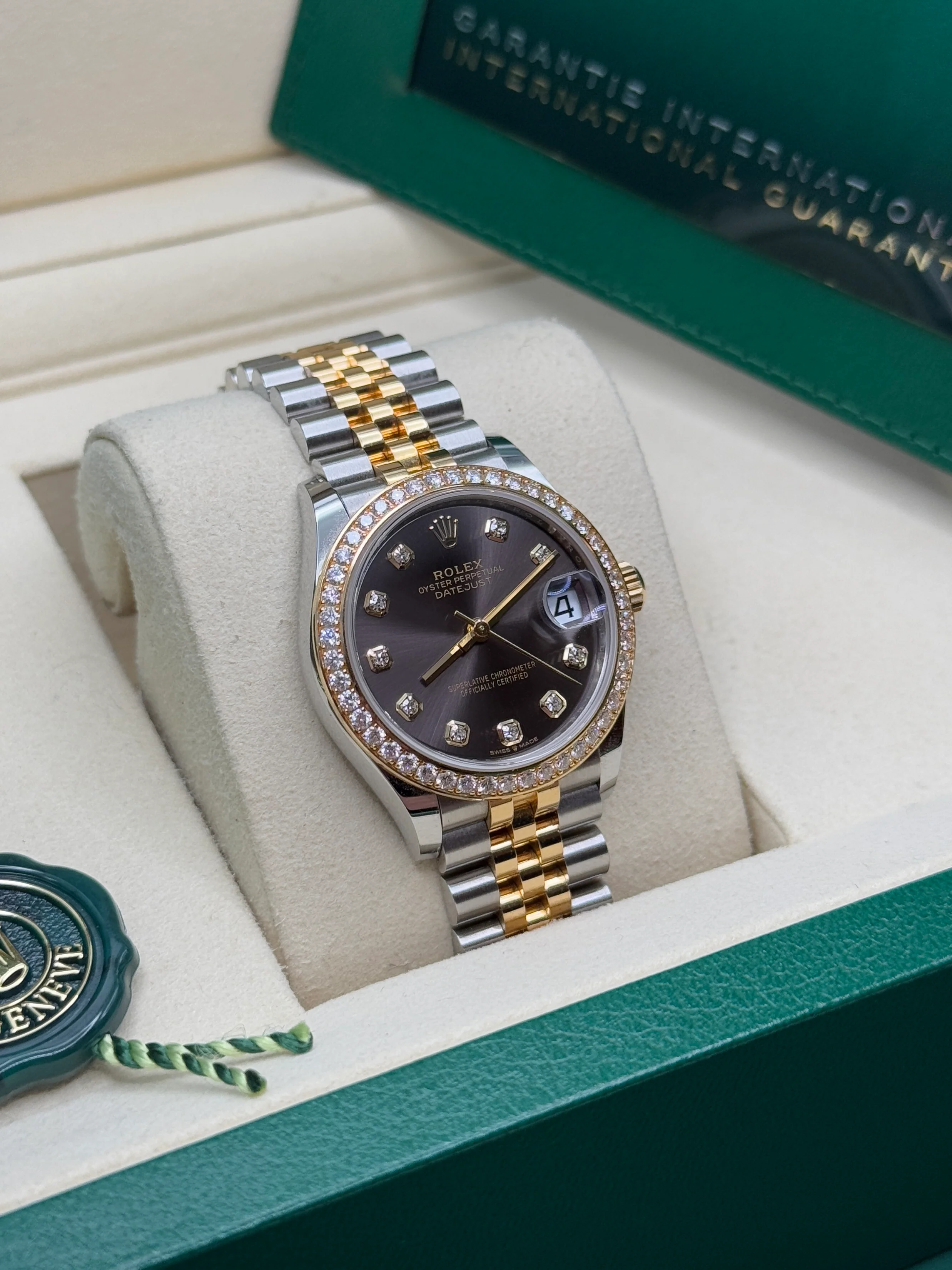 【Super Clone】ROLEX Datejust m278383RBR-0021/0022 31mm Dark Grey Dial Oyster Bracelet