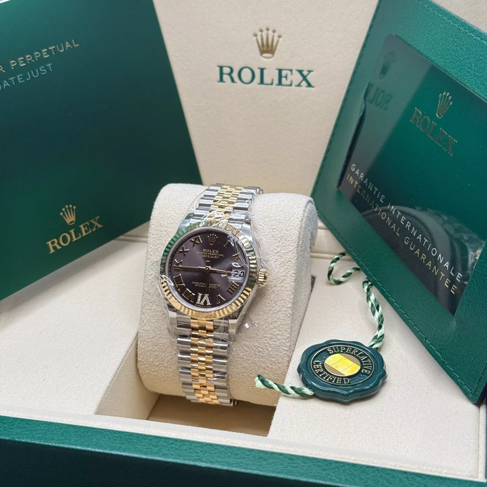 【Super Clone】ROLEX Datejust m278273-0017/0018 31mm Dark Grey Dial Stainless Steel and Yellow Gold Oyster Watch