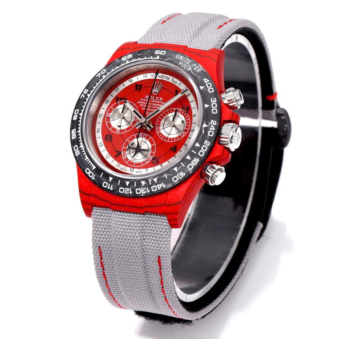 【Super Clone】ROLEX Cosmograph Daytona DIW Carbon AVIA Red 40mm Replica 1:1 – Top Quality Version