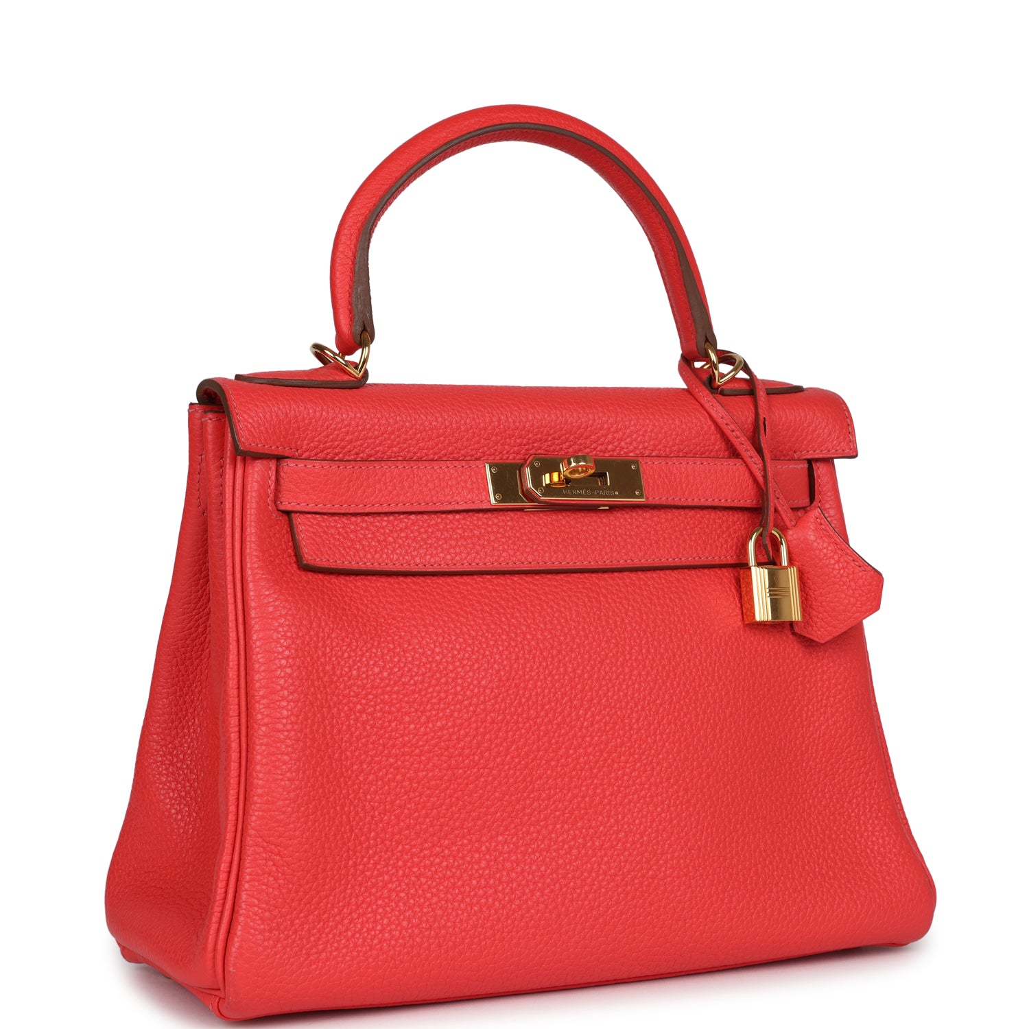 Hermès Kelly Retourne 28 Rose Jaipur Clemence Gold Hardware