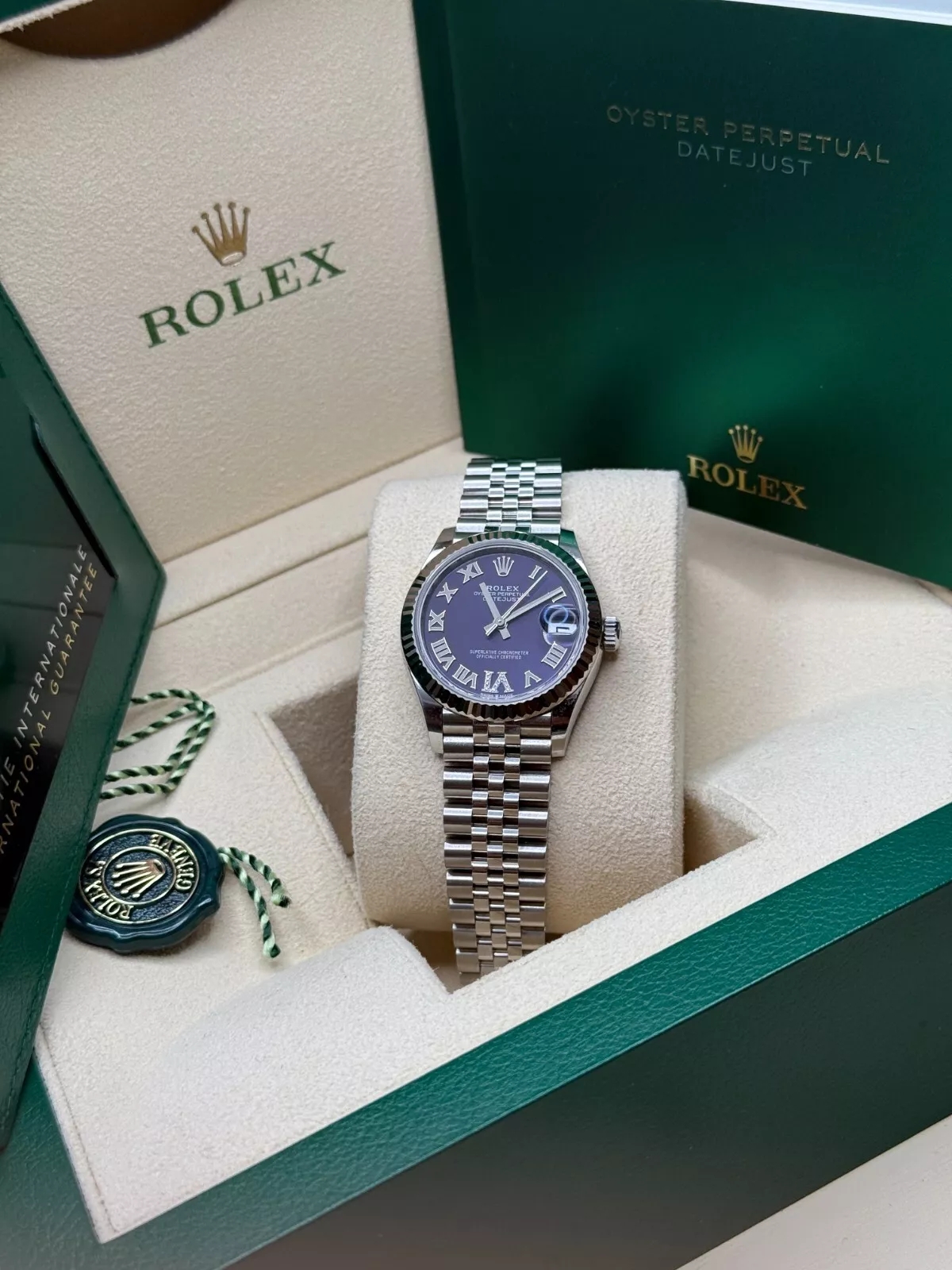【Super Clone】RLX Datejust m278274-0025/0026 Aubergine 31mm Dial Oyster Watch