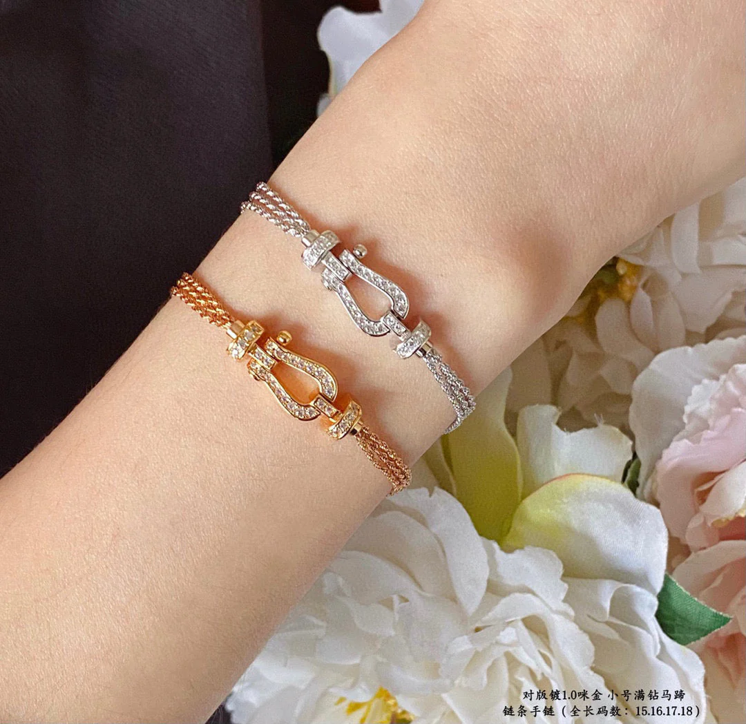 Regalia jewelryFORCE SMALL HORSESHOE  DIAMOND CHAIN ROPE BRACELET