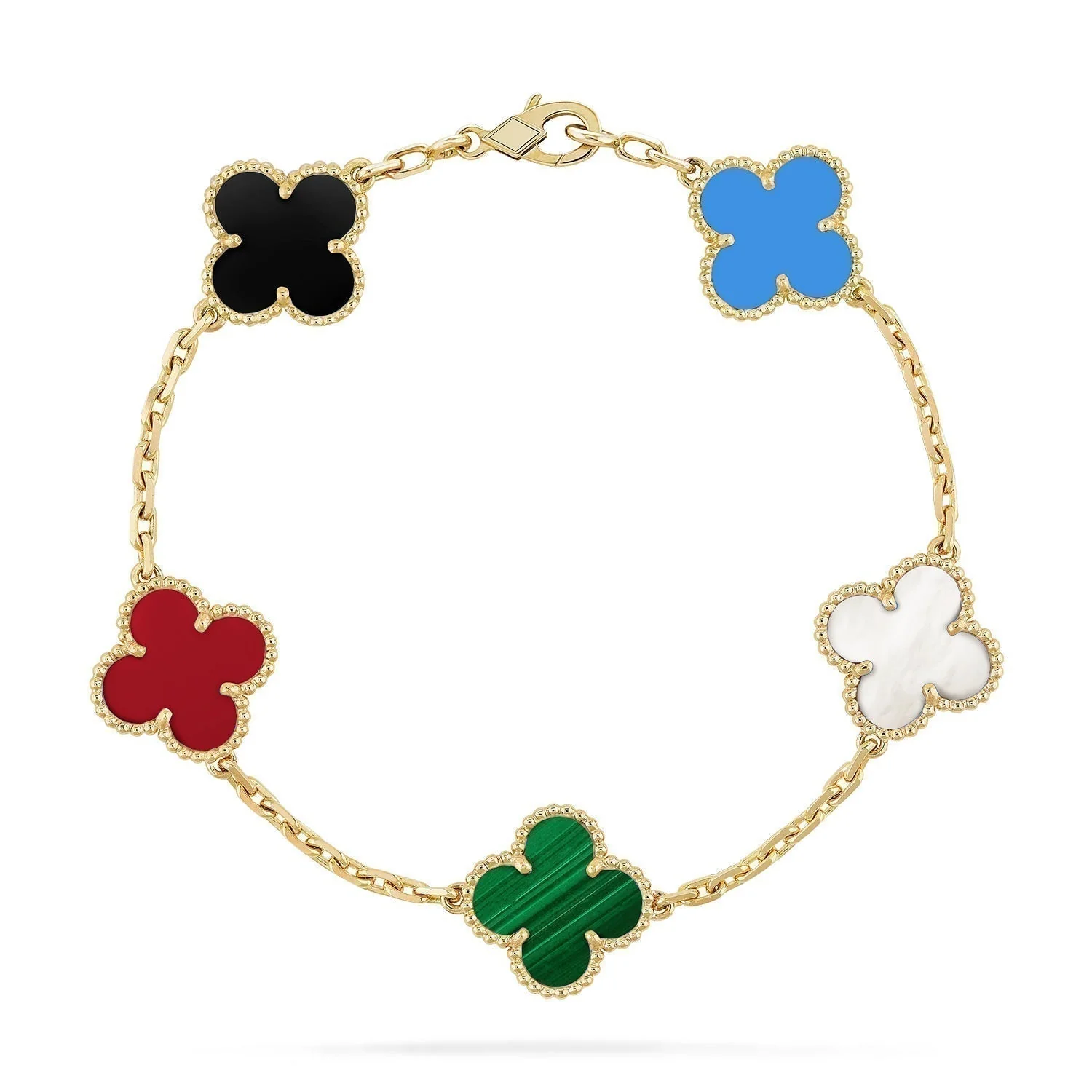 Regalia jewelryCLOVER 5 MOTIFS MULTICOLOR  BRACELET