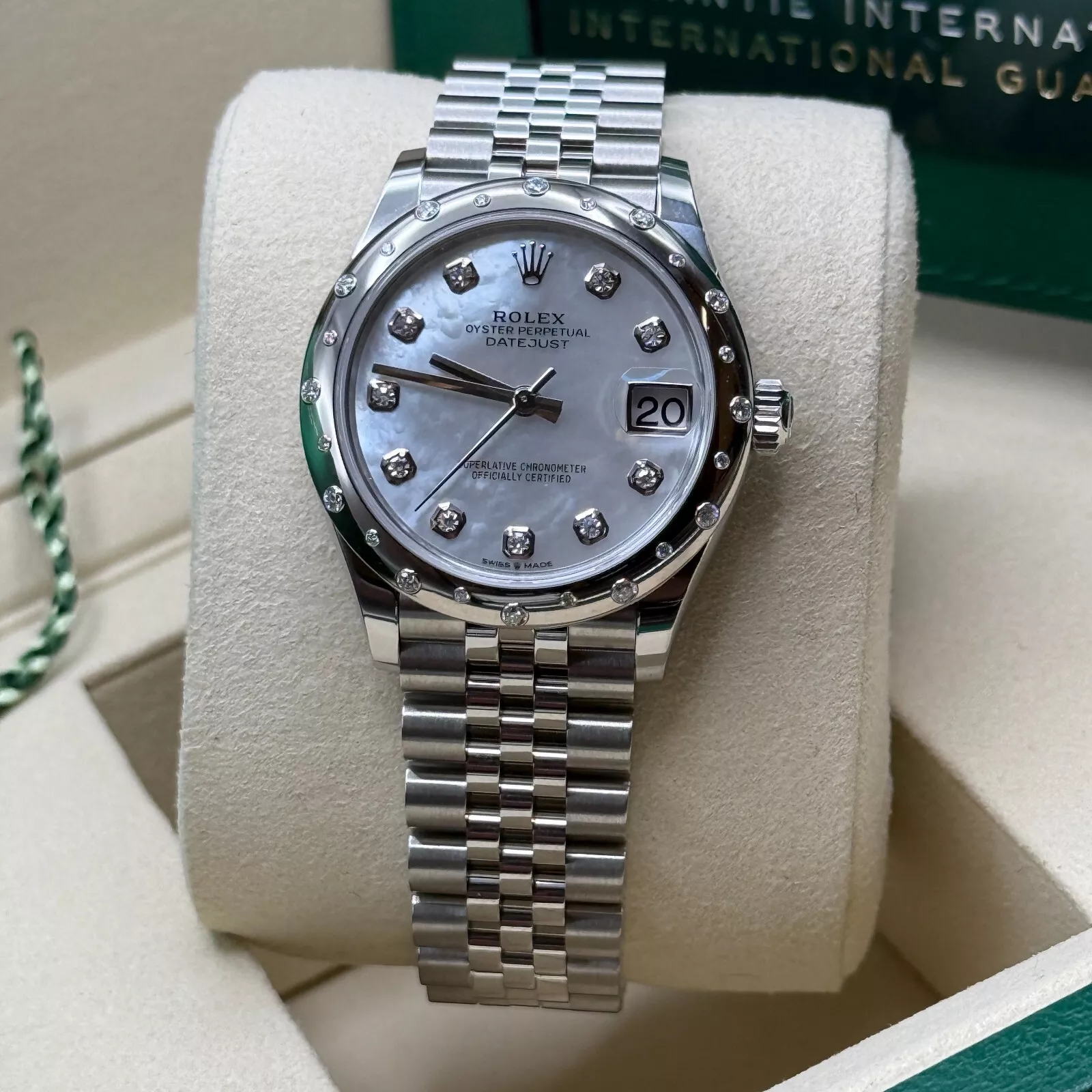 【Super Clone】ROLEX Datejust m278344-0005/0006 Mother-of-Pearl Dial 31mm Domed Diamond Oyster Watch