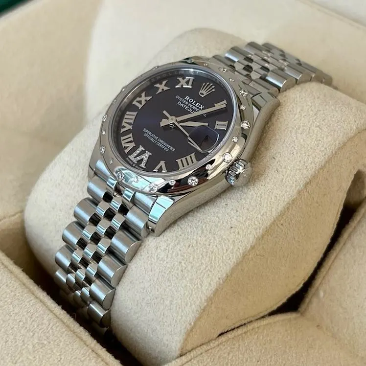 【Super Clone】ROLEX Datejust m278344-0027/0028 Aubergine Diamond Dial 31mm Oyster