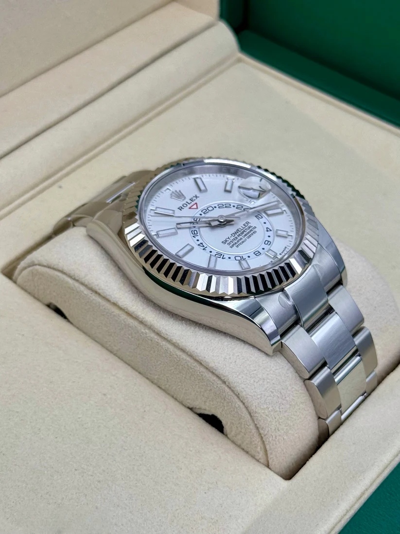 【Super Clone】ROLEX  Sky-Dweller 42mm 336934-0003/0004 Stainless Steel White Dial Oyster