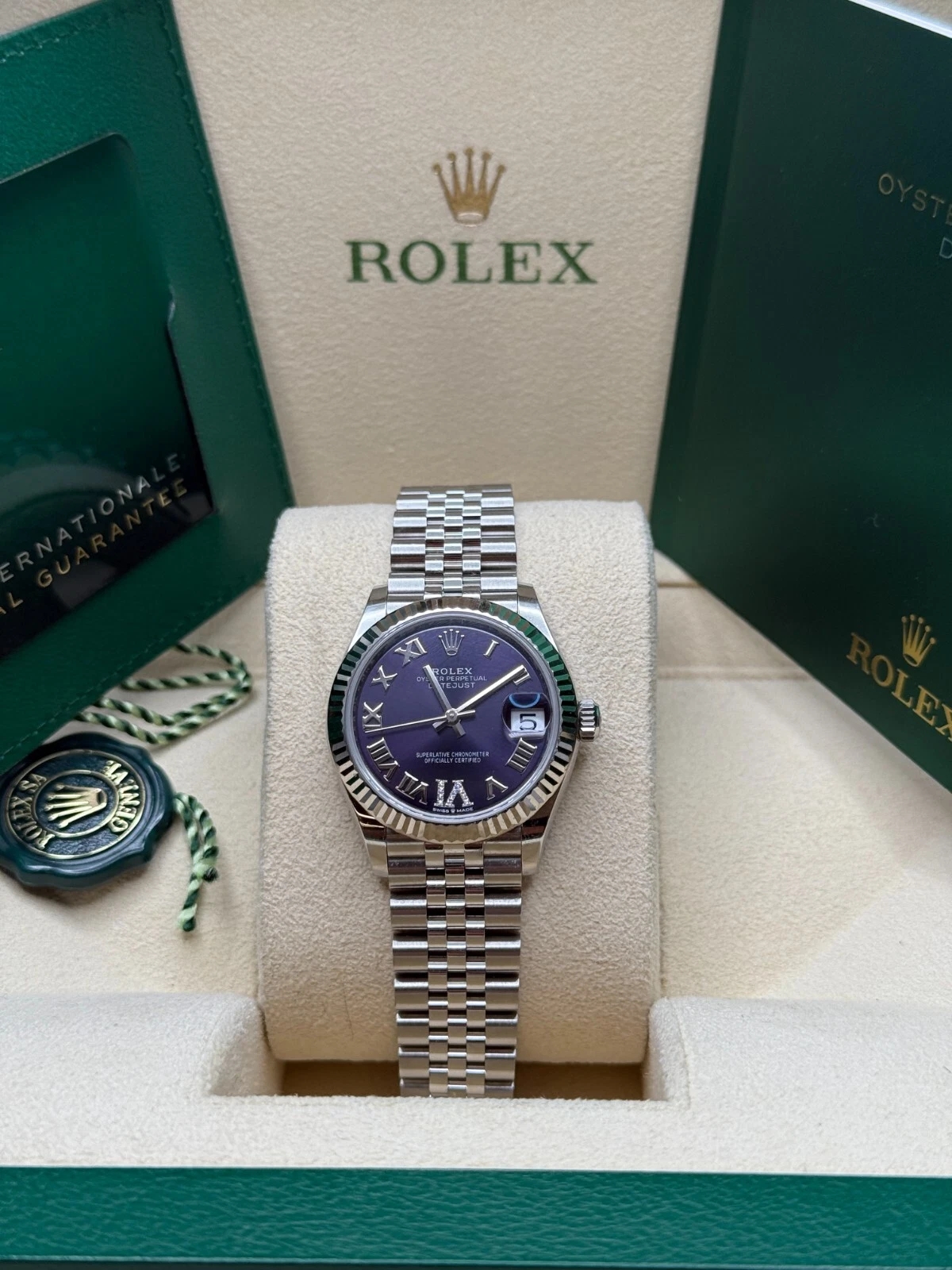 【Super Clone】RLX Datejust m278274-0025/0026 Aubergine 31mm Dial Oyster Watch