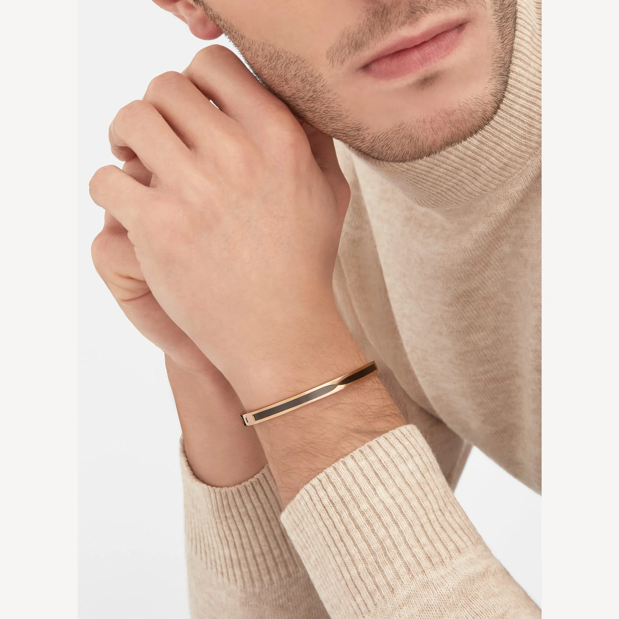 Regalia jewelryZERO 1 PINK GOLD WITH BLACK CERAMIC BRACELET