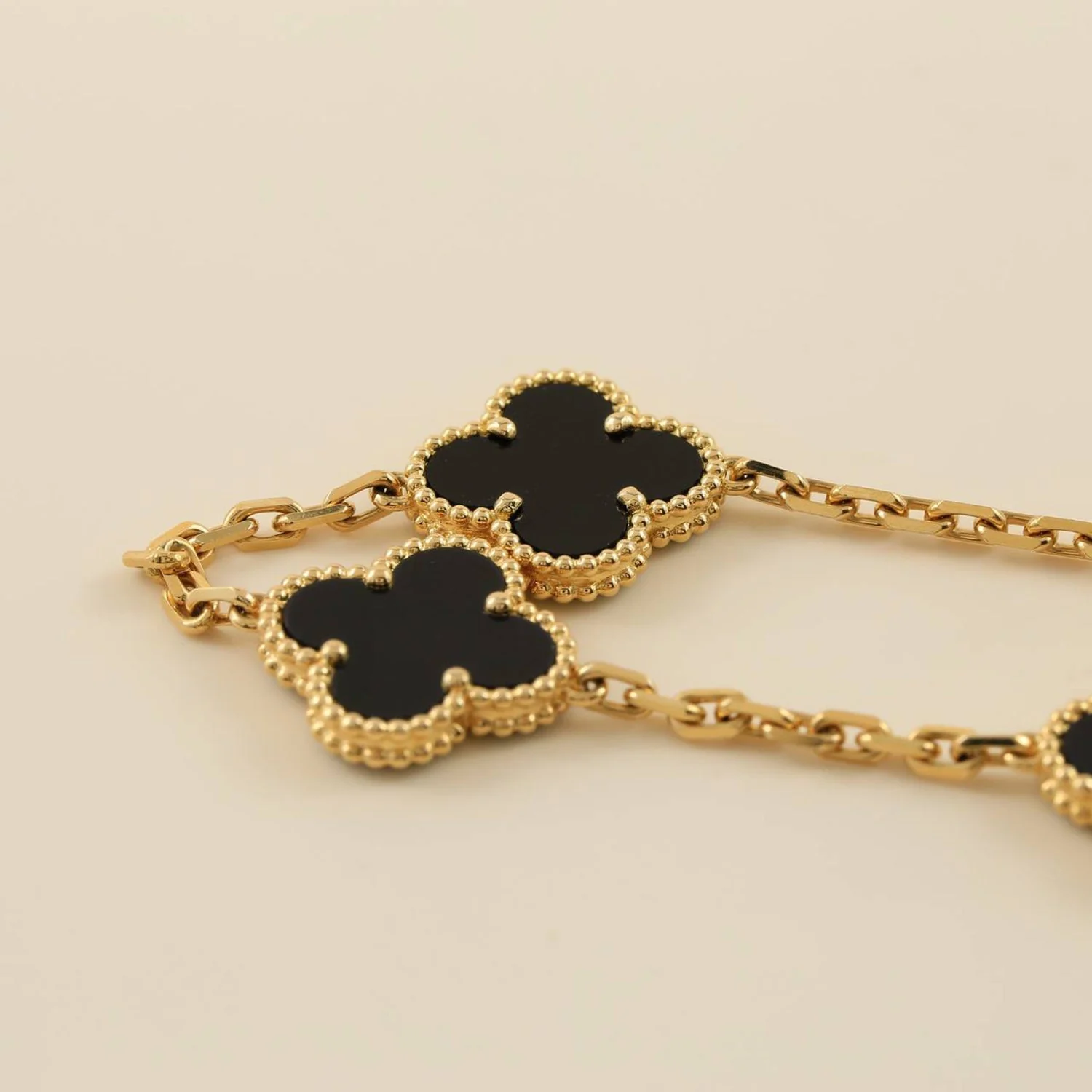 Regalia jewelryCLOVER  5 MOTIFS BLACK ONYX BRACELET
