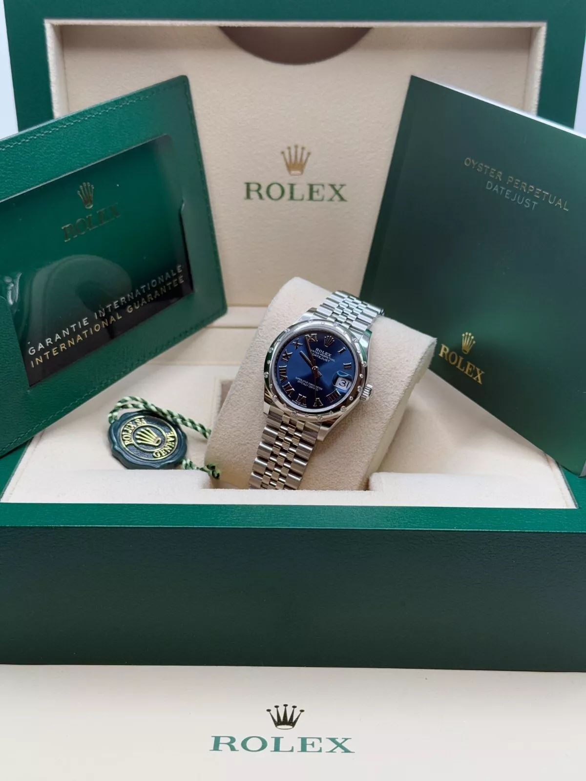 【Super Clone】ROLEX Datejust m278344-0035/0036 Bright Blue Dial 31mm Domed Diamond Oyster Watch