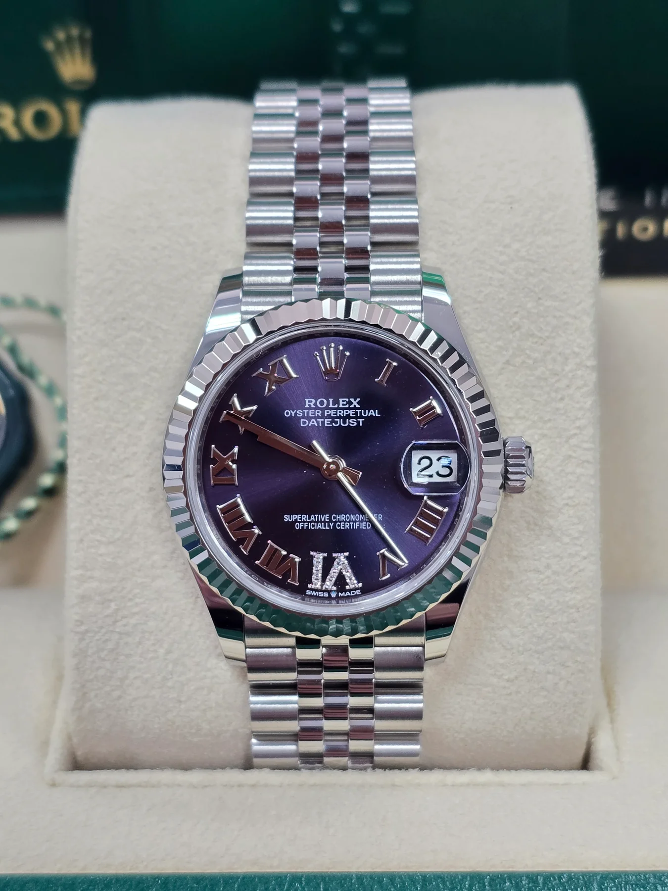 【Super Clone】RLX Datejust m278274-0025/0026 Aubergine 31mm Dial Oyster Watch
