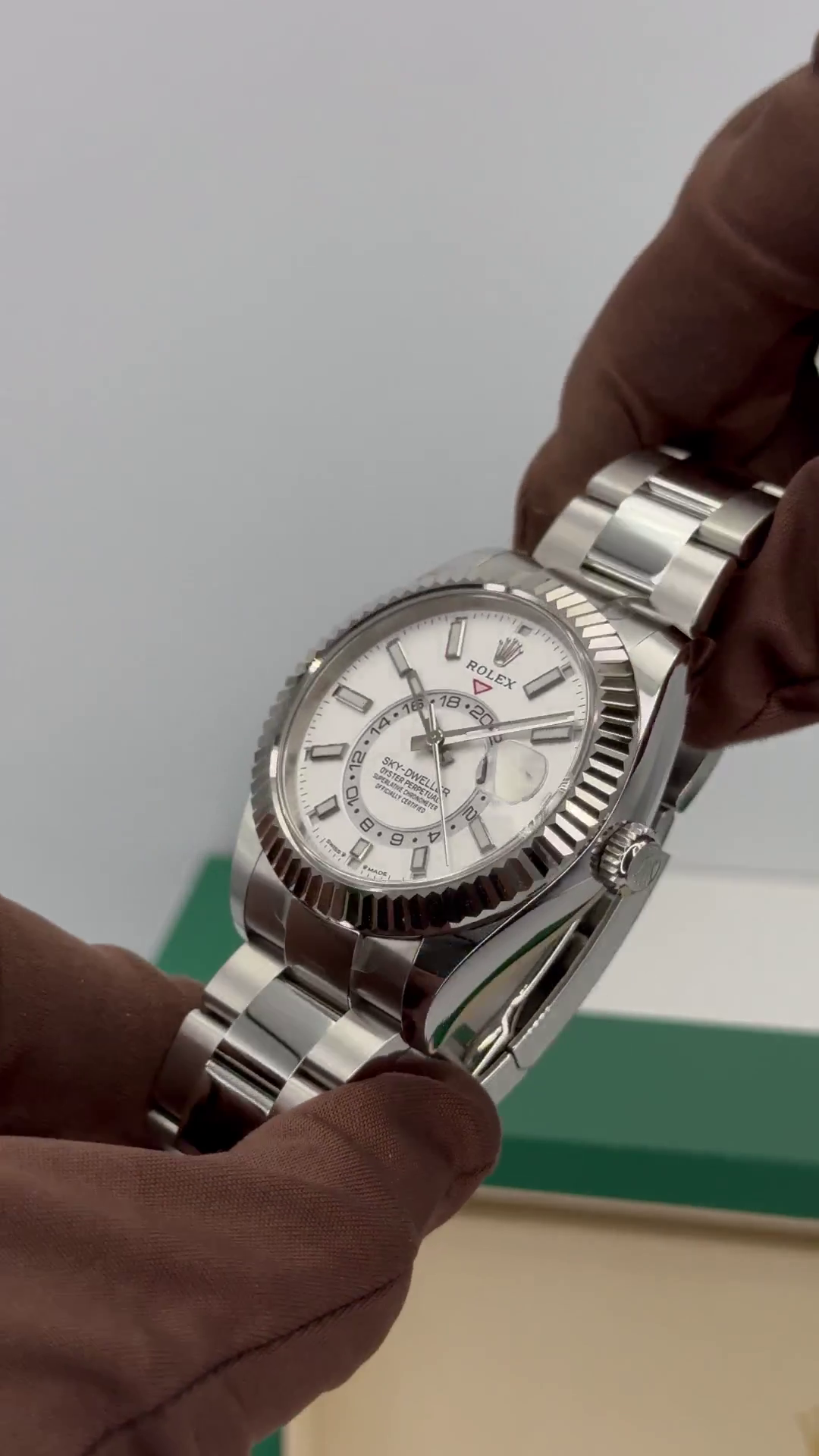 【Super Clone】ROLEX  Sky-Dweller 42mm 336934-0003/0004 Stainless Steel White Dial Oyster