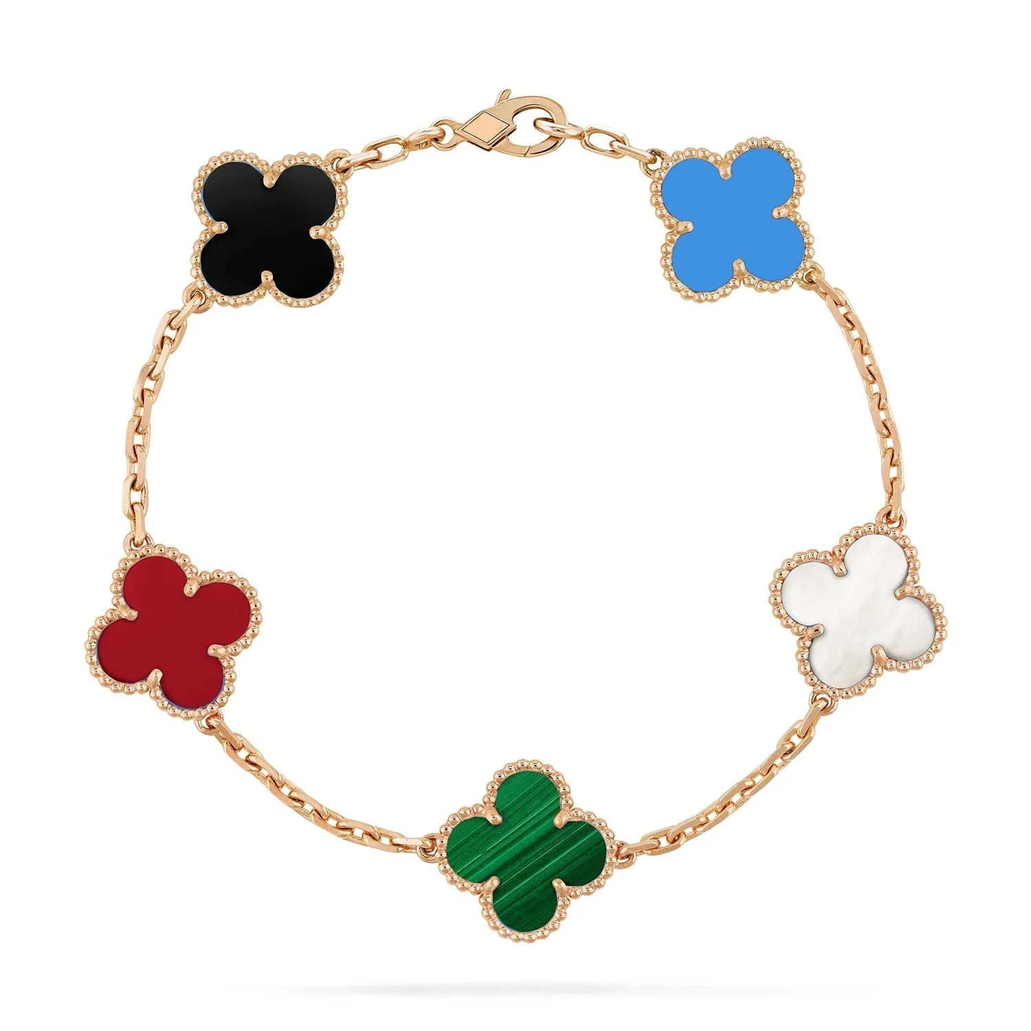 Regalia jewelryCLOVER 5 MOTIFS MULTICOLOR  BRACELET