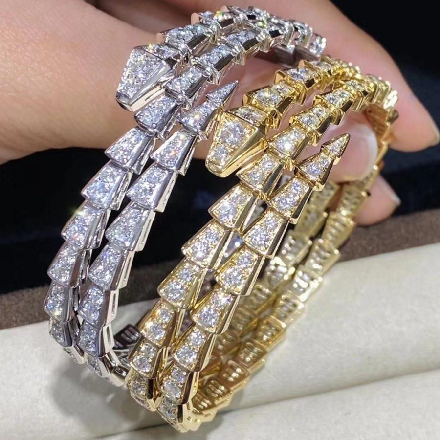 Regalia jewelrySERPENTI BRACELET GOLD DIAMOND DOUBLE ROW