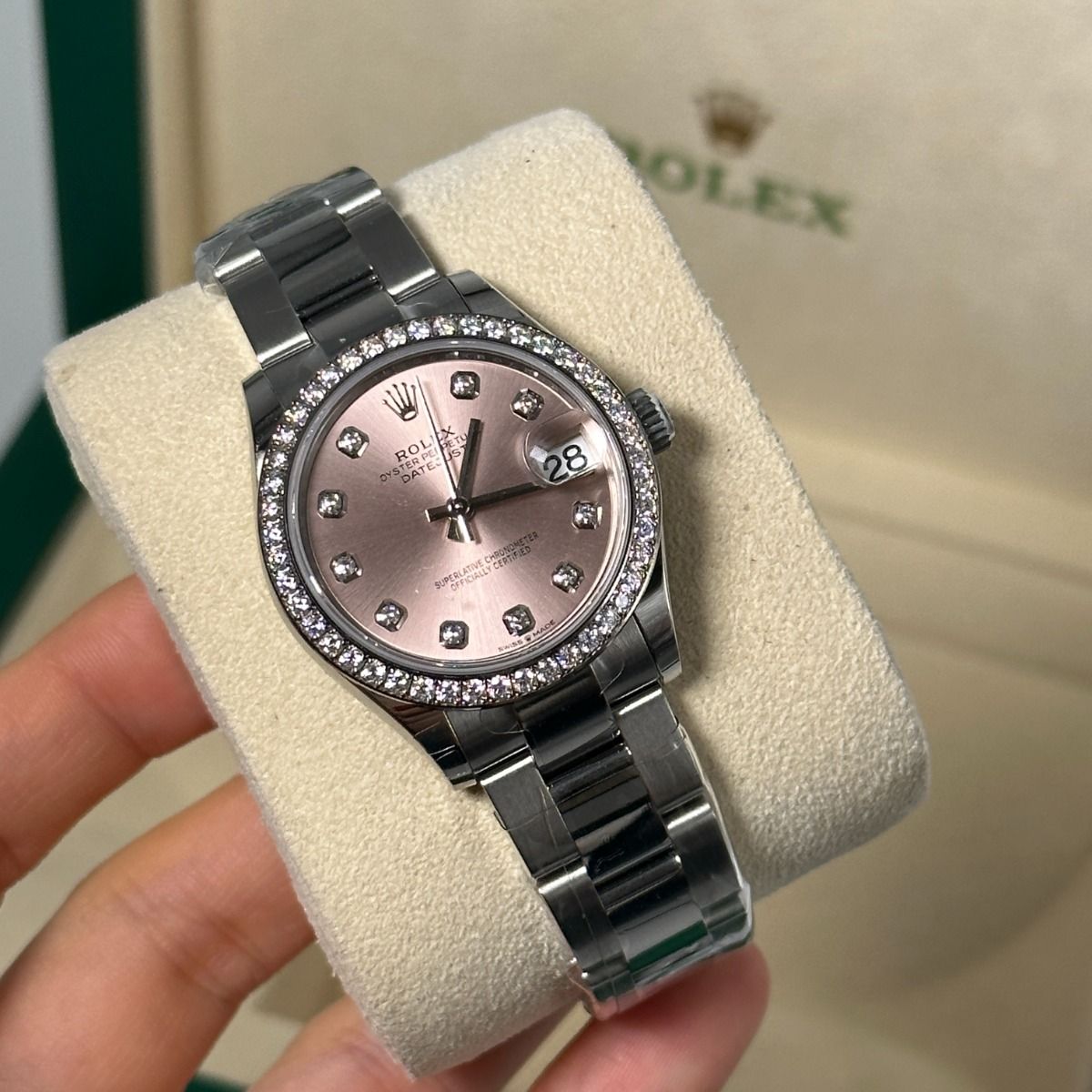 【Super Clone】ROLEX Datejust m278384RBR-0035/0036 Pink 31mm Dial Oyster Watch