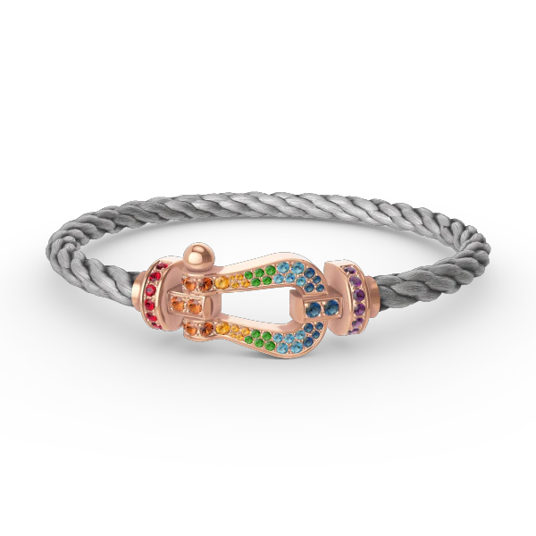Regalia jewelryFORCE LARGE HORSESHOE  COLORED DIAMOND BRACELET ROSE GOLD