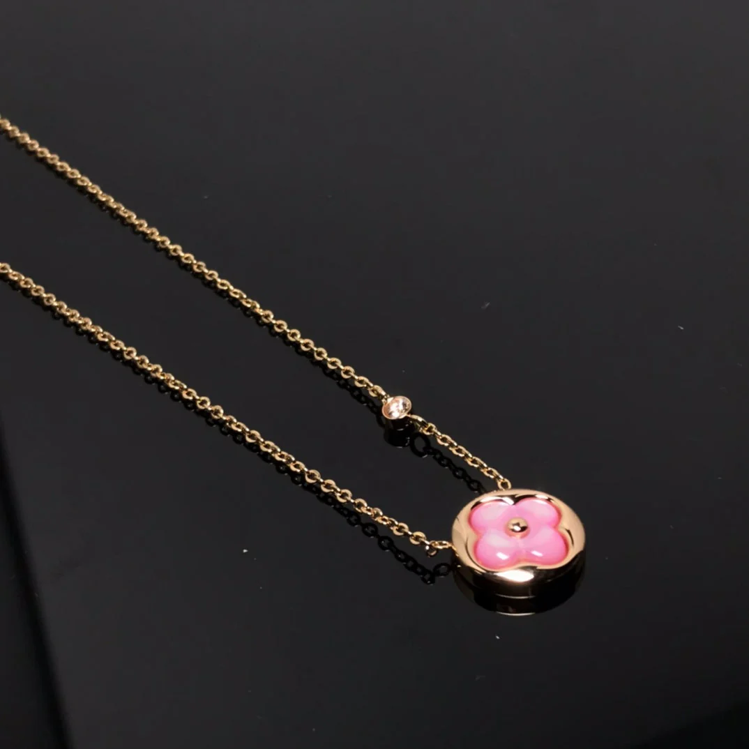Regalia jewelryCOLOR BLOSSOM PINK MOP SUN GOLD NECKLACE