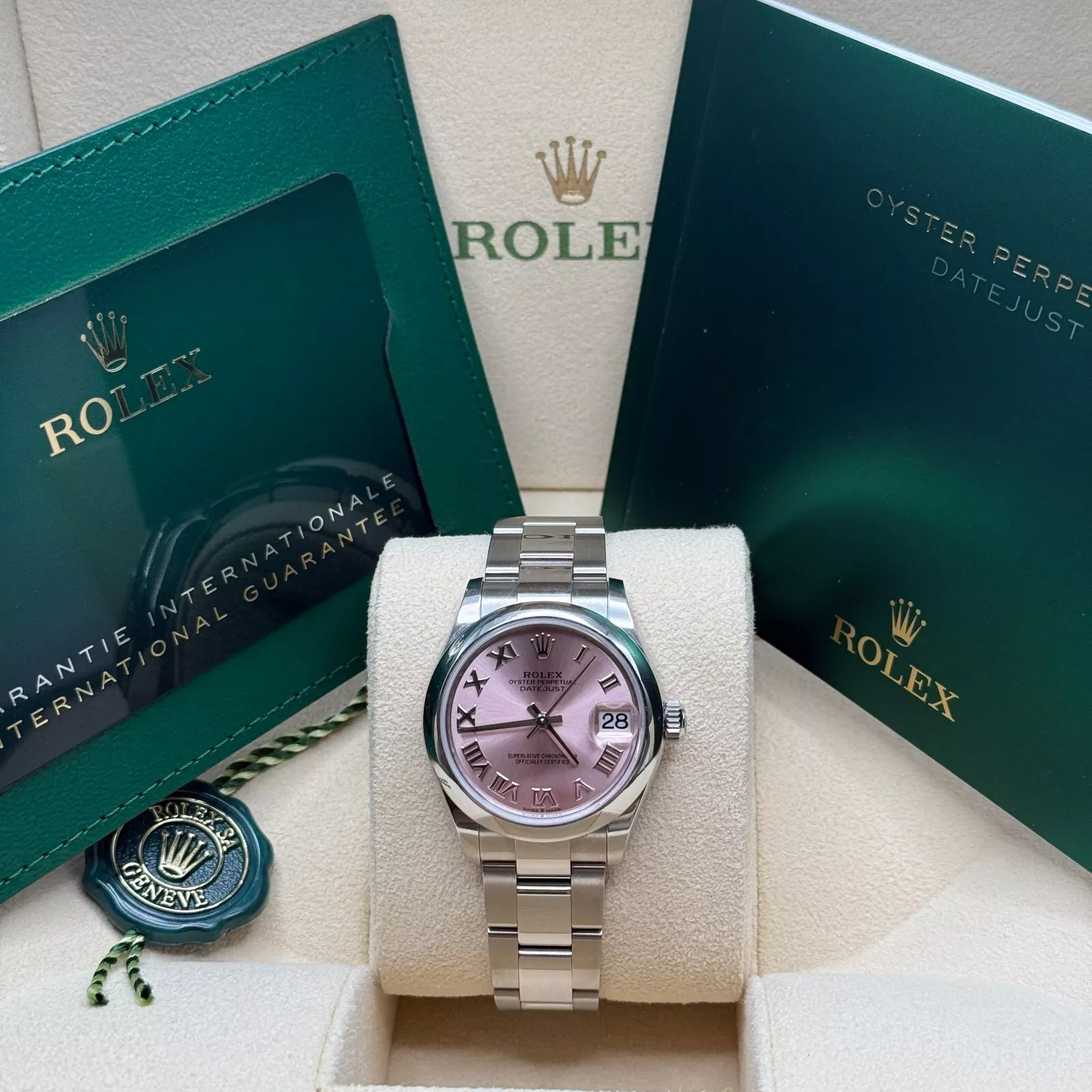【Super Clone】ROLEX Datejust m278240-0013/0014 31mm Pink Roman Domed Bezel Oyster Oystersteel