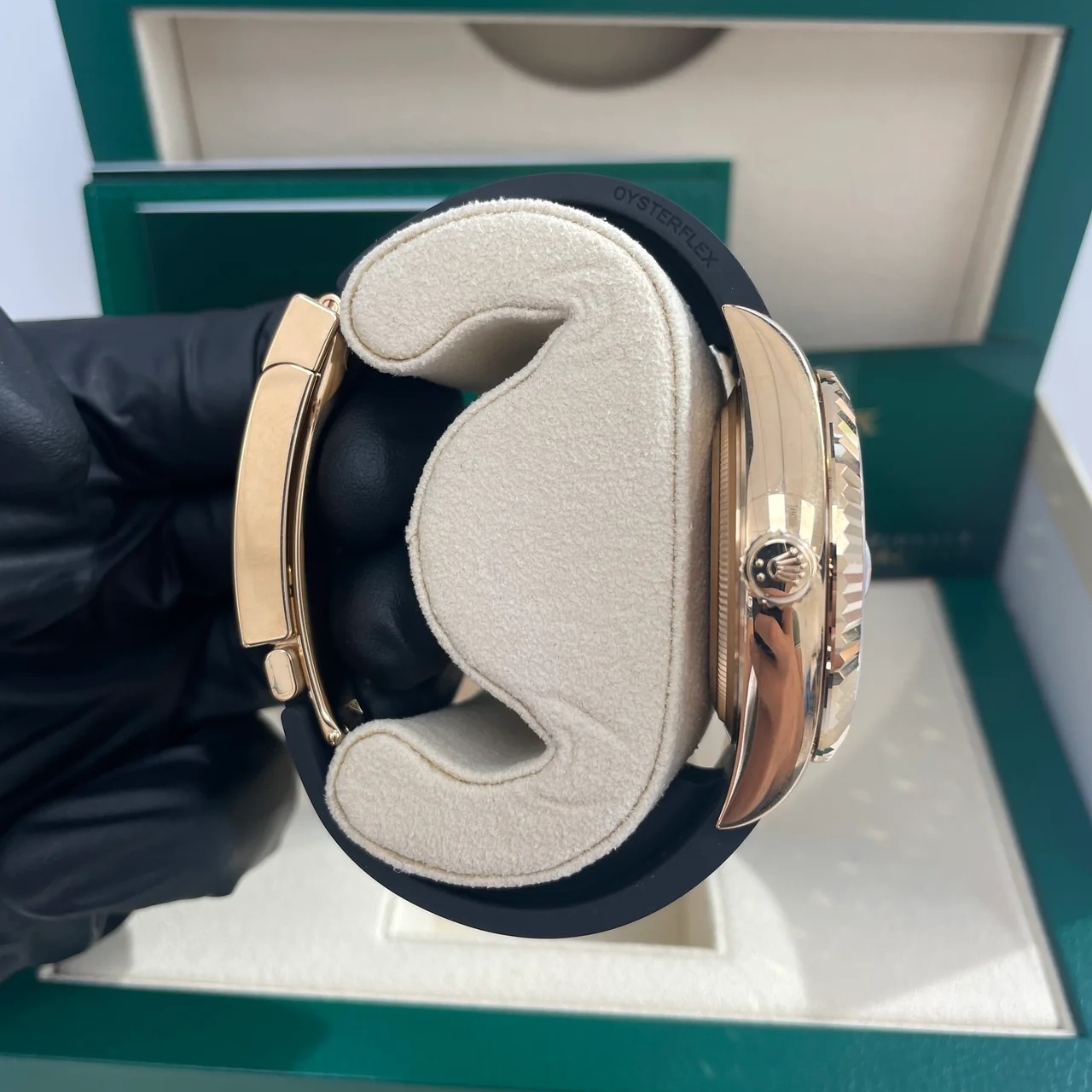 【Super Clone】ROLEX  Sky-Dweller 42mm Yellow Gold White Dial Oysterflex - 336238