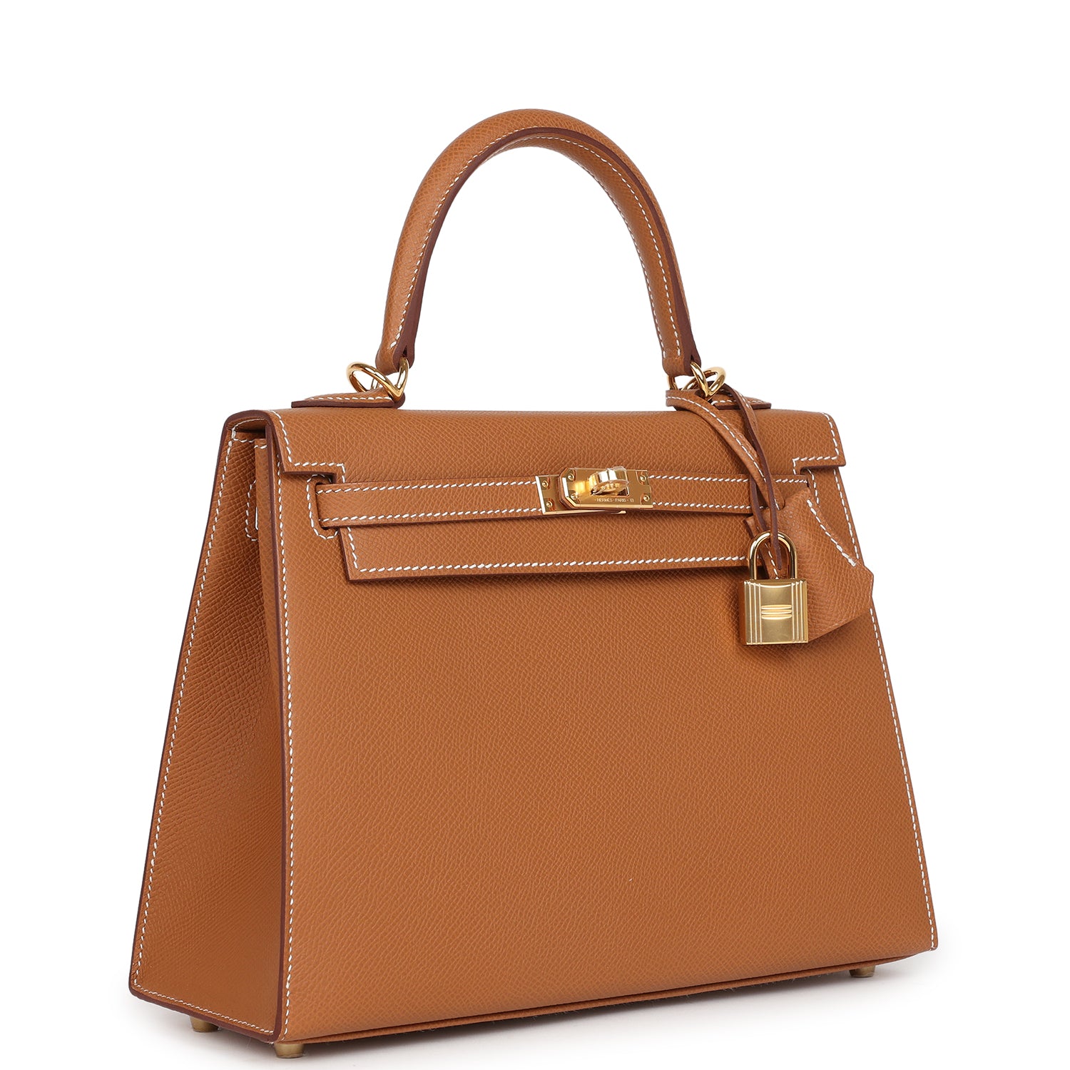 Hermès Kelly Sellier 25 Gold Epsom Gold Hardware