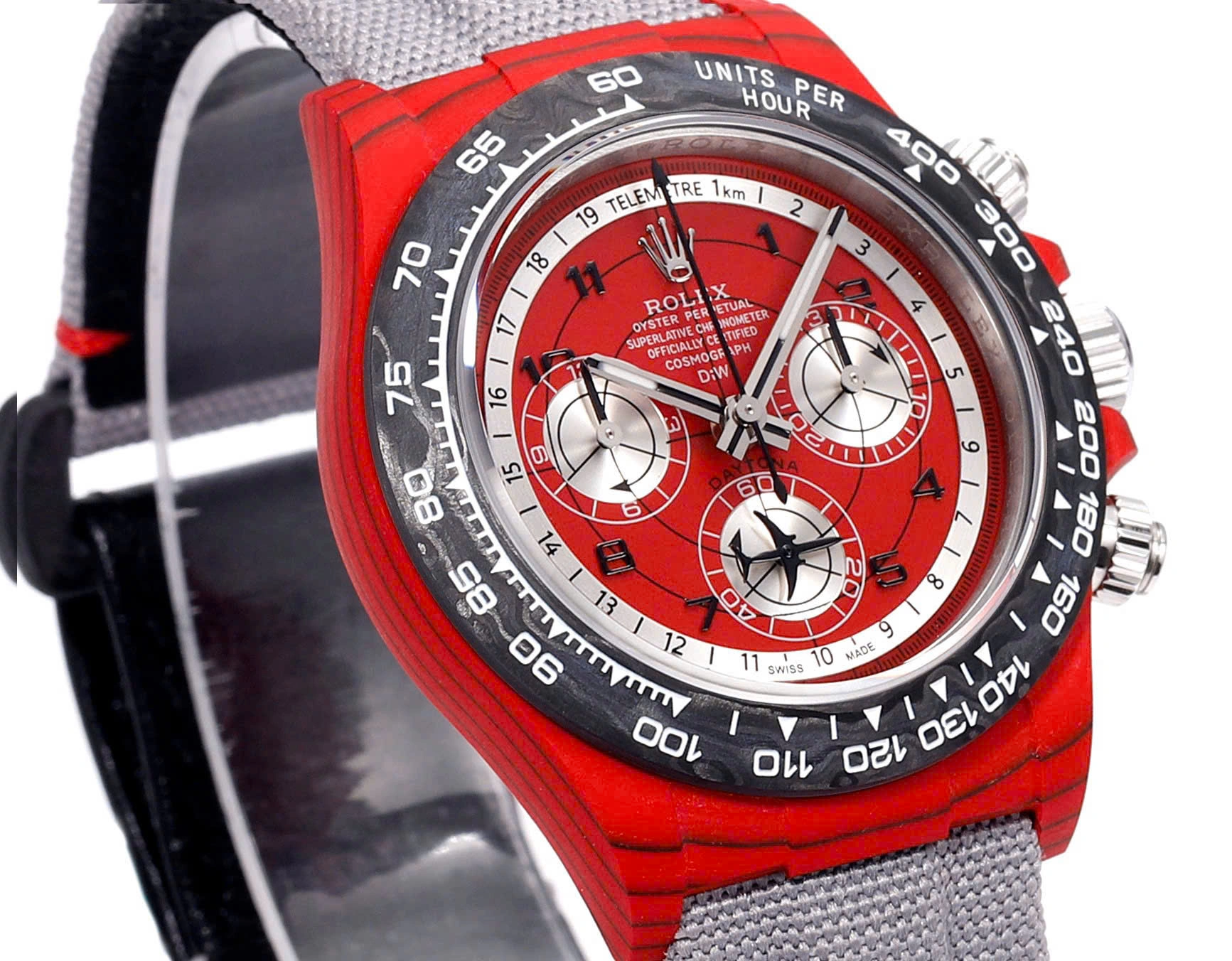 【Super Clone】ROLEX Cosmograph Daytona DIW Carbon AVIA Red 40mm Replica 1:1 – Top Quality Version