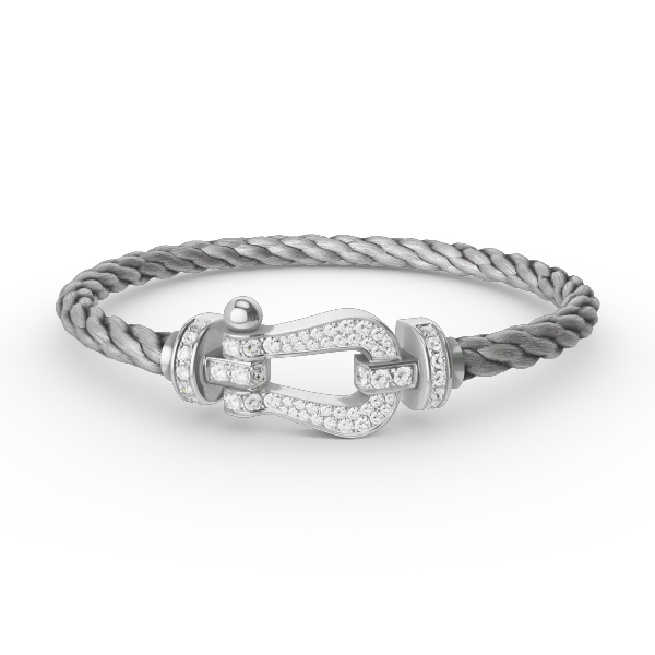 Regalia jewelryFORCE LARGE HORSESHOE FULL DIAMOND BRACELET SILVER