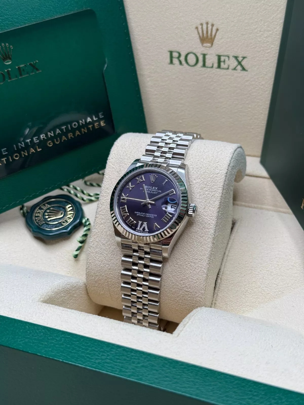 【Super Clone】RLX Datejust m278274-0025/0026 Aubergine 31mm Dial Oyster Watch