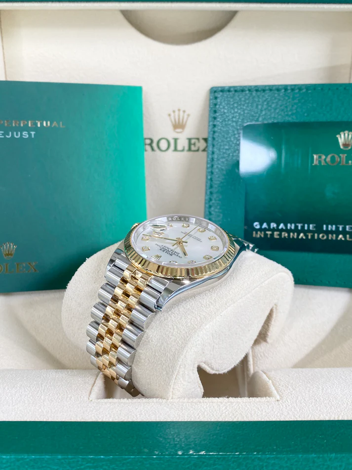 【Super Clone】ROLEX  Datejust 36mm 126233 MOP Diamond Dial Jubilee Two-Tone Bracelet Watch