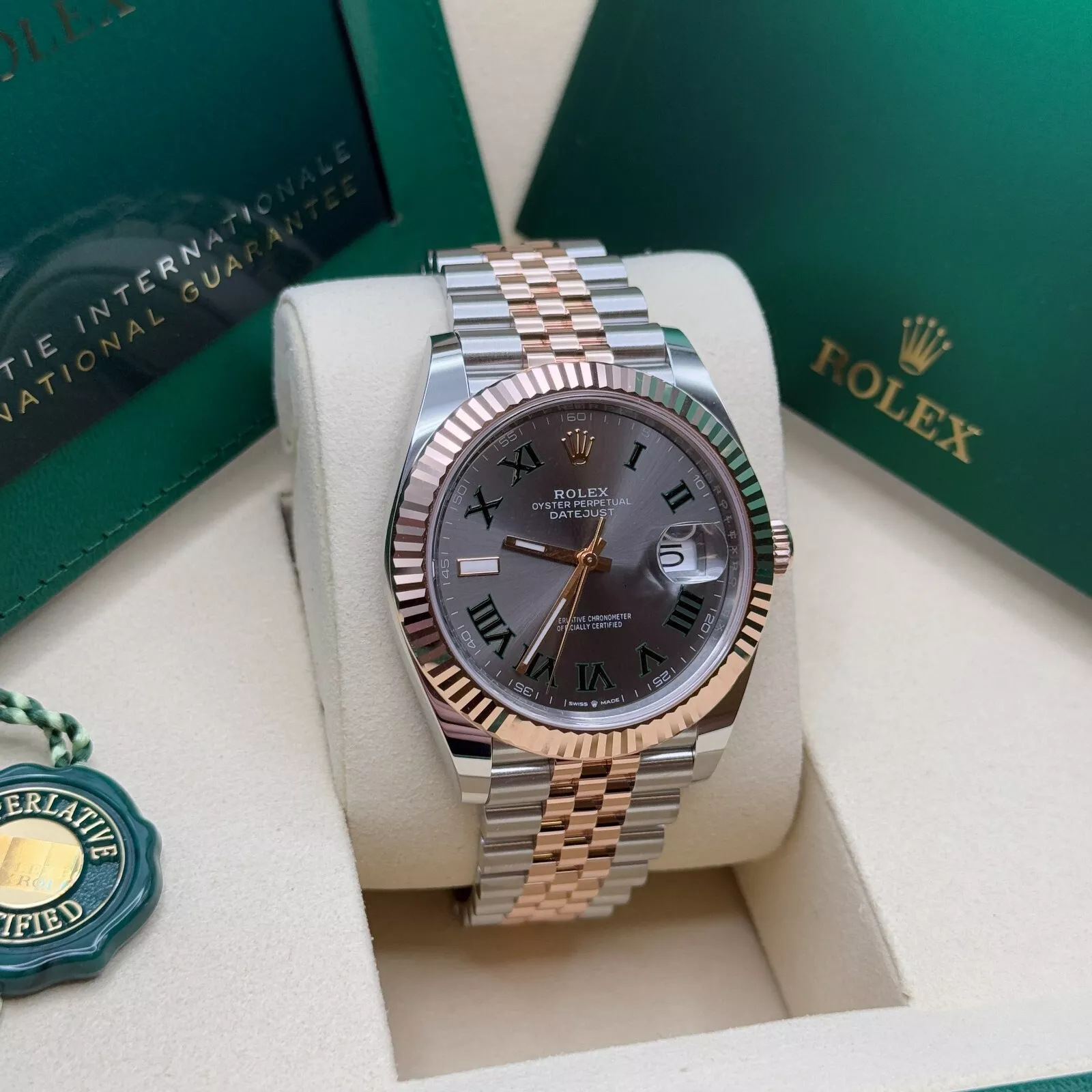 【Super Clone】ROLEX Datejust 41mm 126331 Oyster Band Steel and Everose Gold Men's Watch