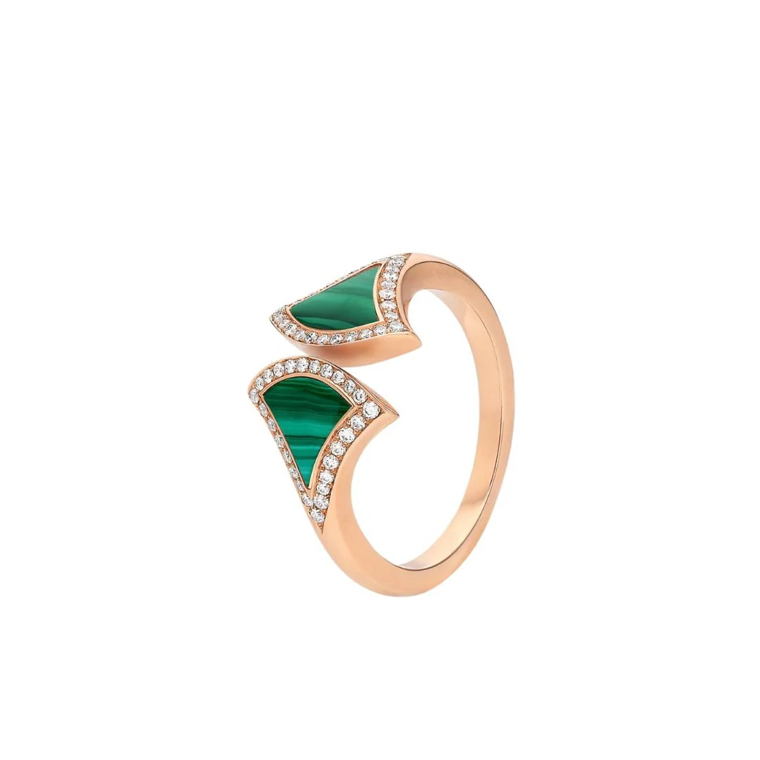Regalia jewelryDREAM MALACHITE DIAMOND OPEN RING