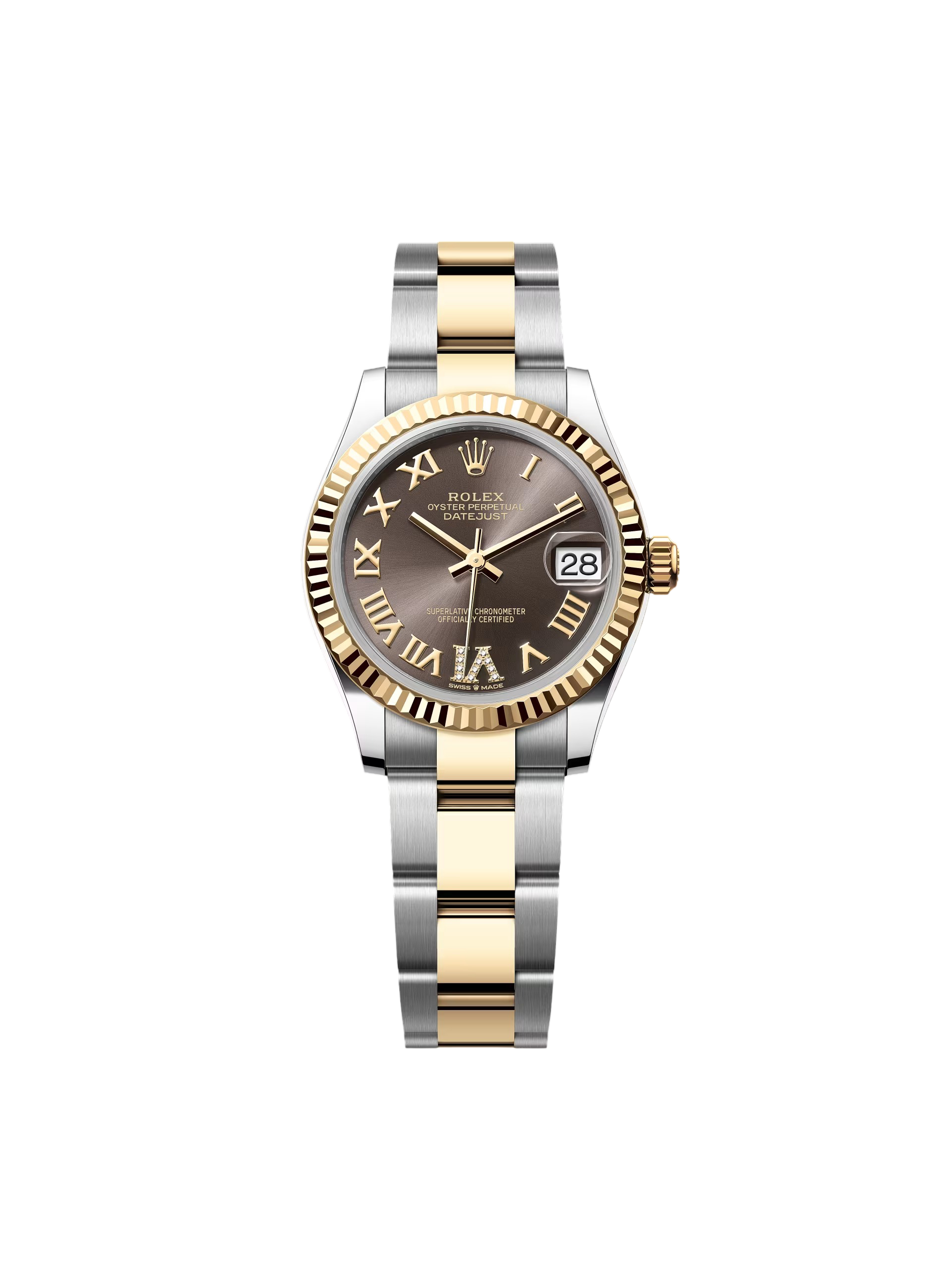 【Super Clone】ROLEX Datejust m278273-0017/0018 31mm Dark Grey Dial Stainless Steel and Yellow Gold Oyster Watch