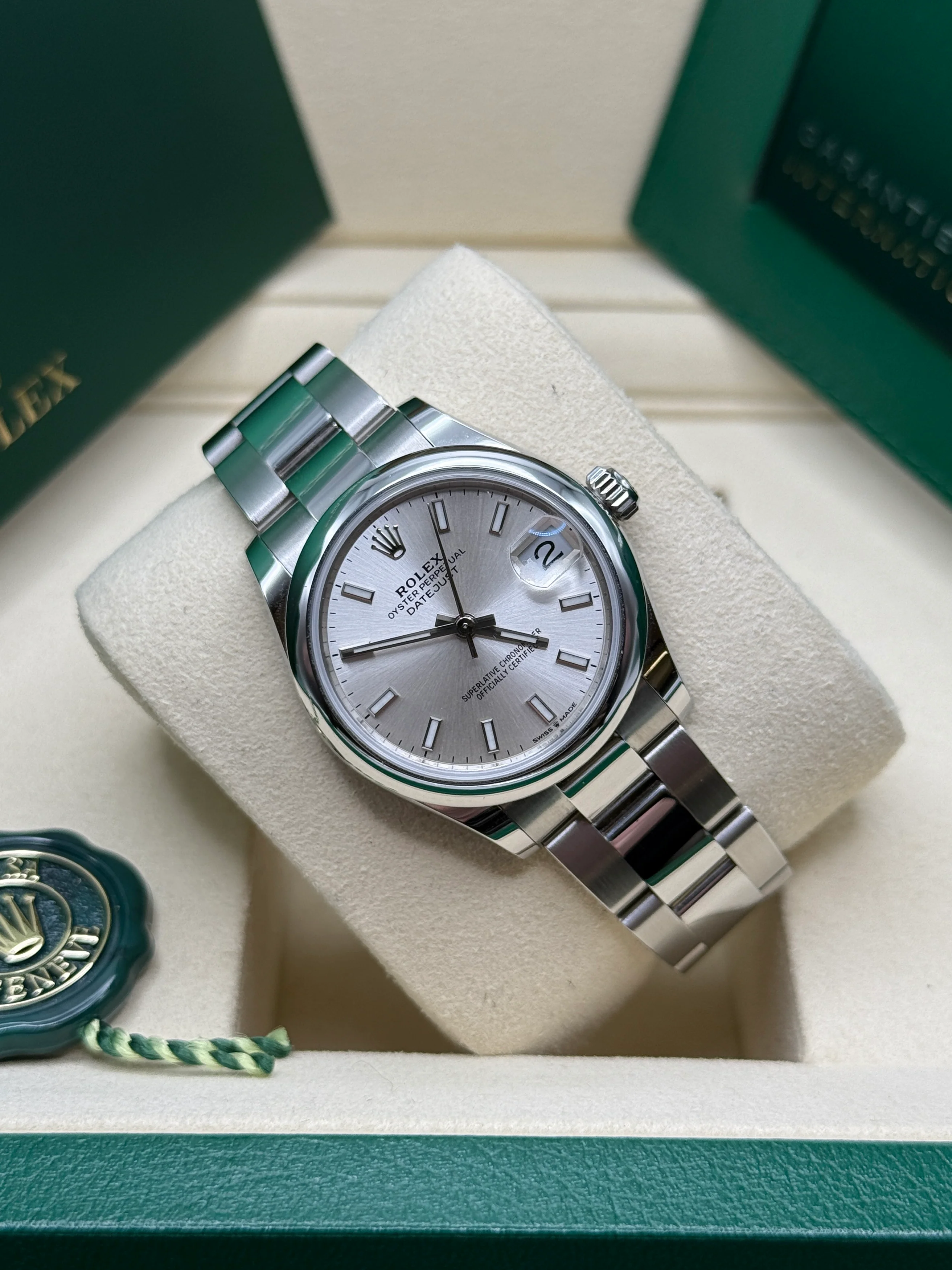 【Super Clone】ROLEX Datejust m278240-0005/0006 31mm  Silver Index Domed Bezel Oyster Oystersteel