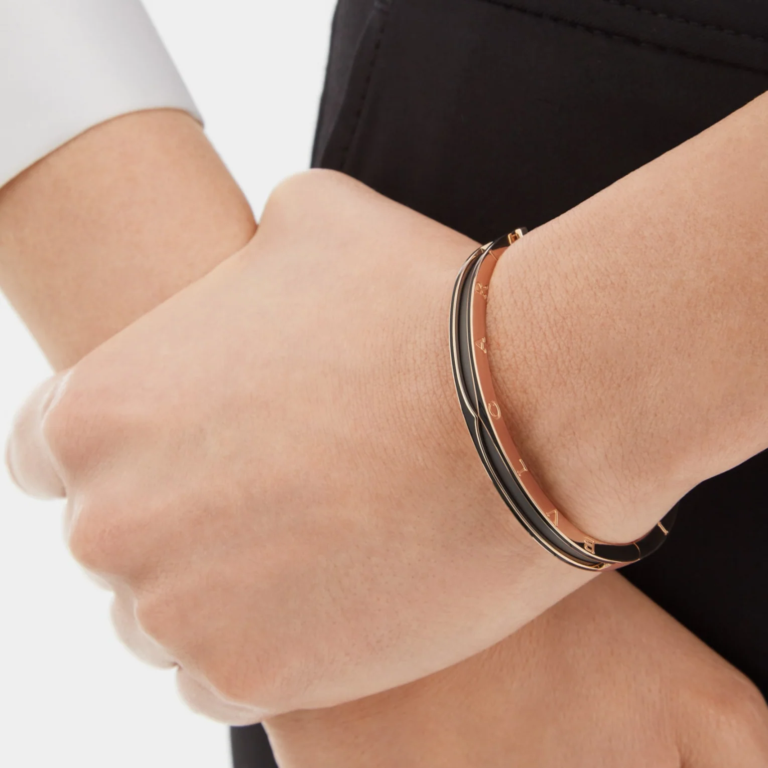 Regalia jewelryZERO 1 PINK GOLD WITH MATTE BLACK CERAMIC BRACELET