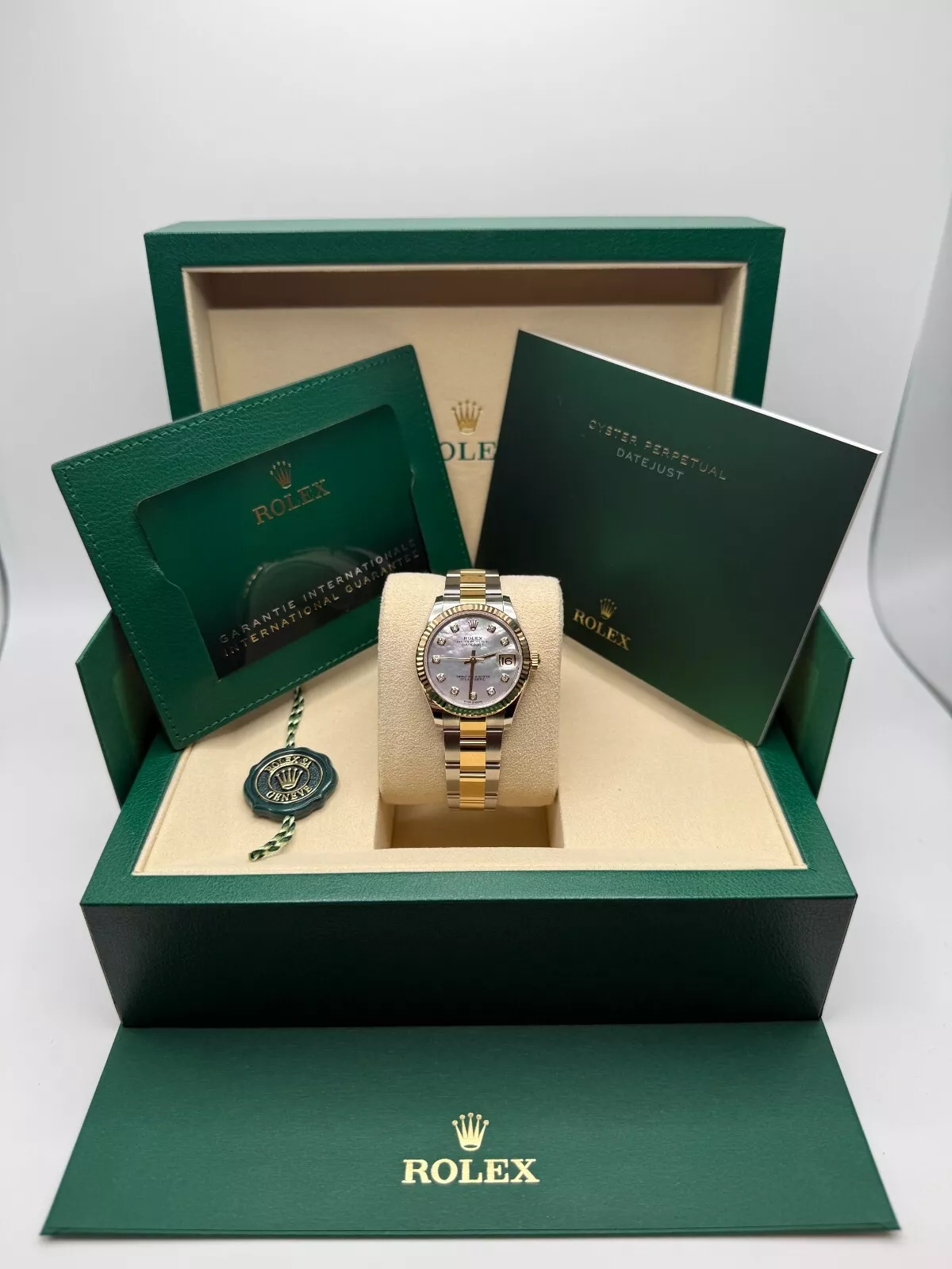 【Super Clone】RLX Datejust m278273-0027/0028 31mm White Mother-of-Pearl Dial Stainless Steel and Yellow Gold Oyster Watch