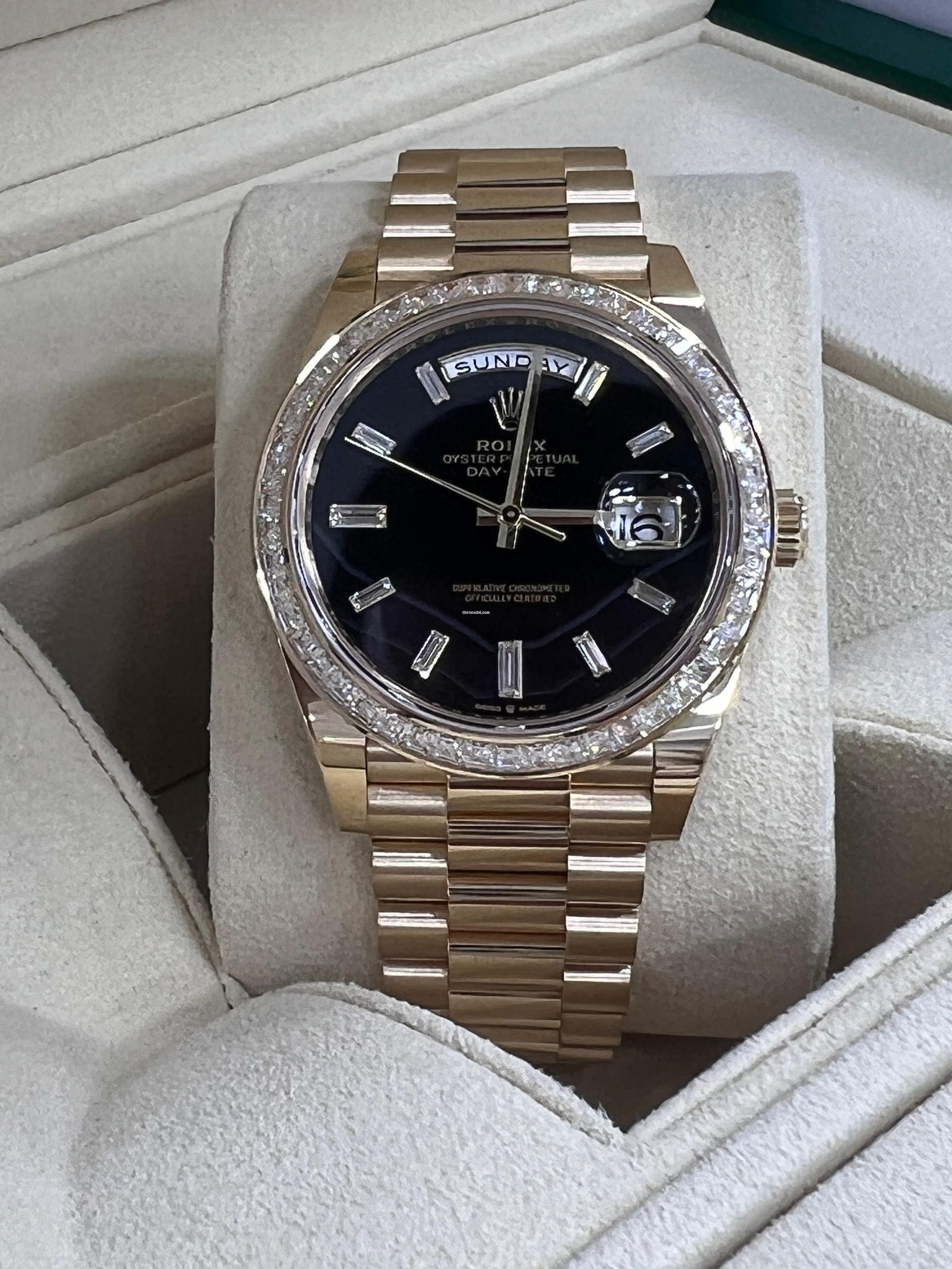 【Super Clone】ROLEX Day-Date 40mm 228398TBR-0038 Onyx Dial President Watch