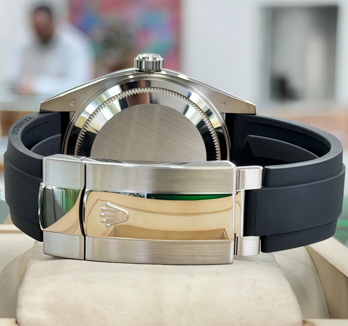 【Super Clone】ROLEX Sky-Dweller 42mm White Gold White Dial Oysterflex - 336239